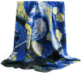 100% Mulberry Silk Scarf-Printed or Solid Color 35” Square Large Silk Hair Head Wrap Scarf With Gift Box Package