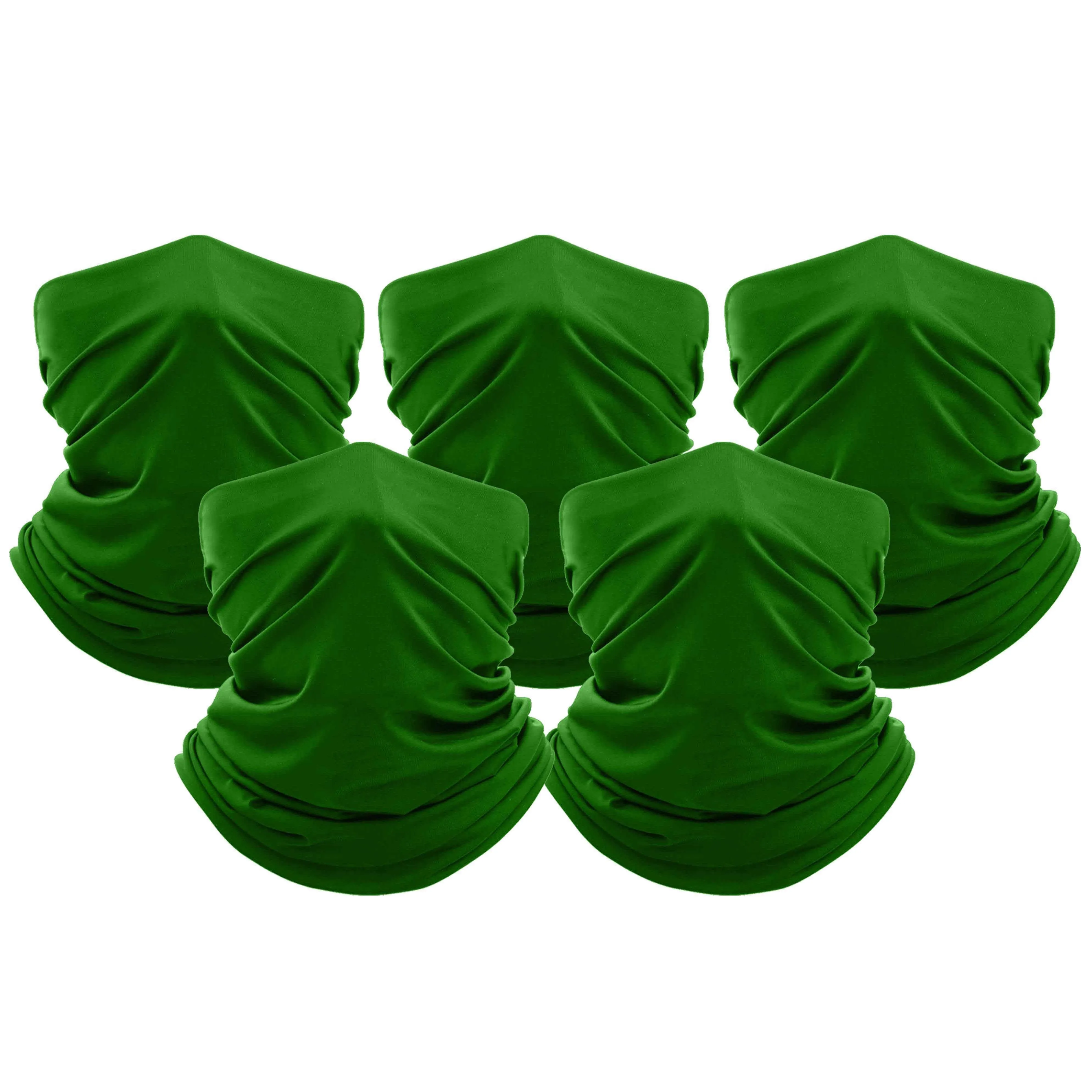 5-Pack: Unisex Moisture Wicking Gaiter Face Neck Scarf Bandanna
