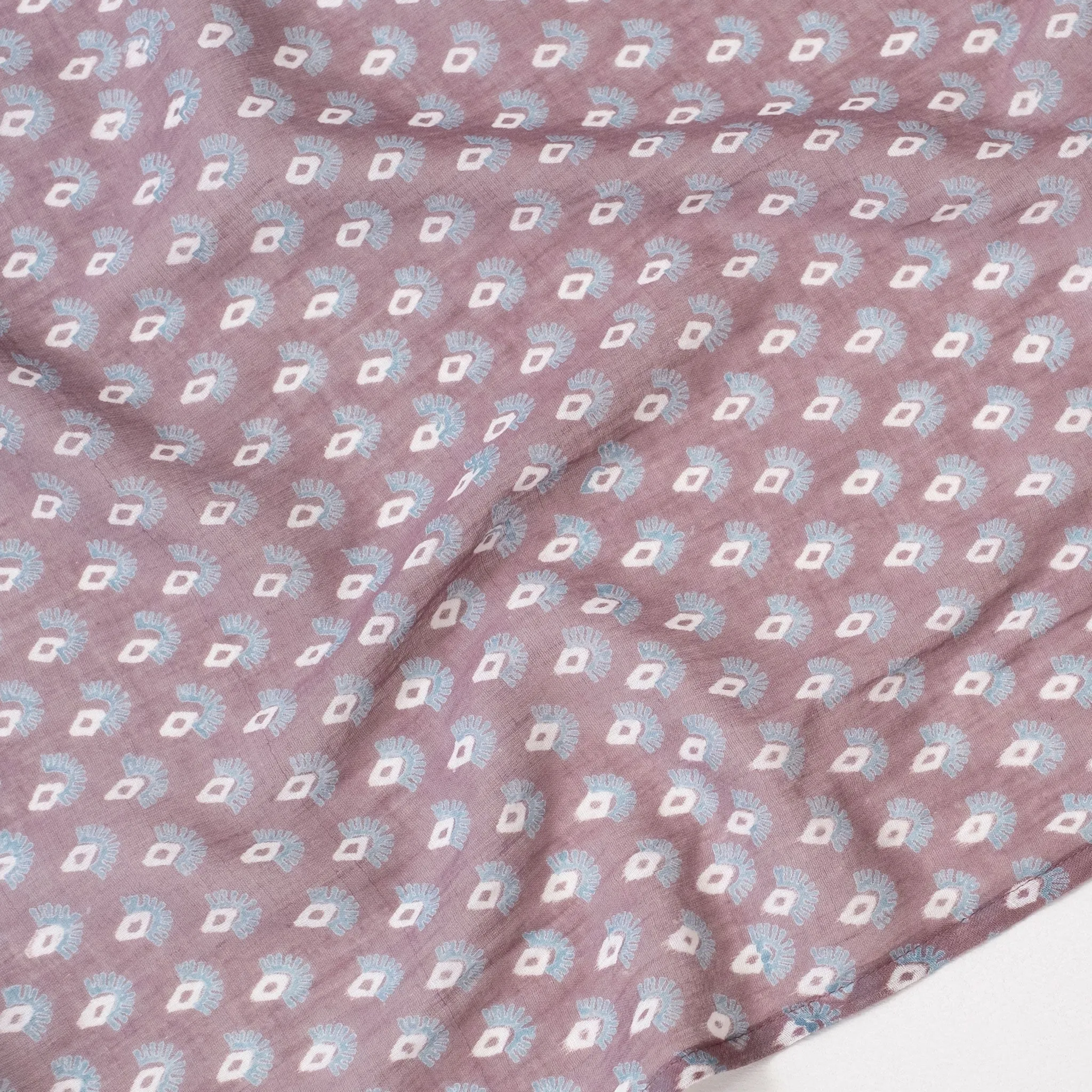 Albi Mauve Block Printed Scarf