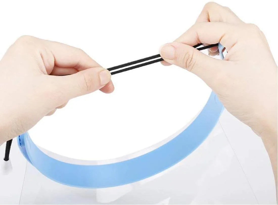 Anti-Fog Full Face Shield 1 Frame with 10 Plastic Anti Saliva Protective Transparent Protective