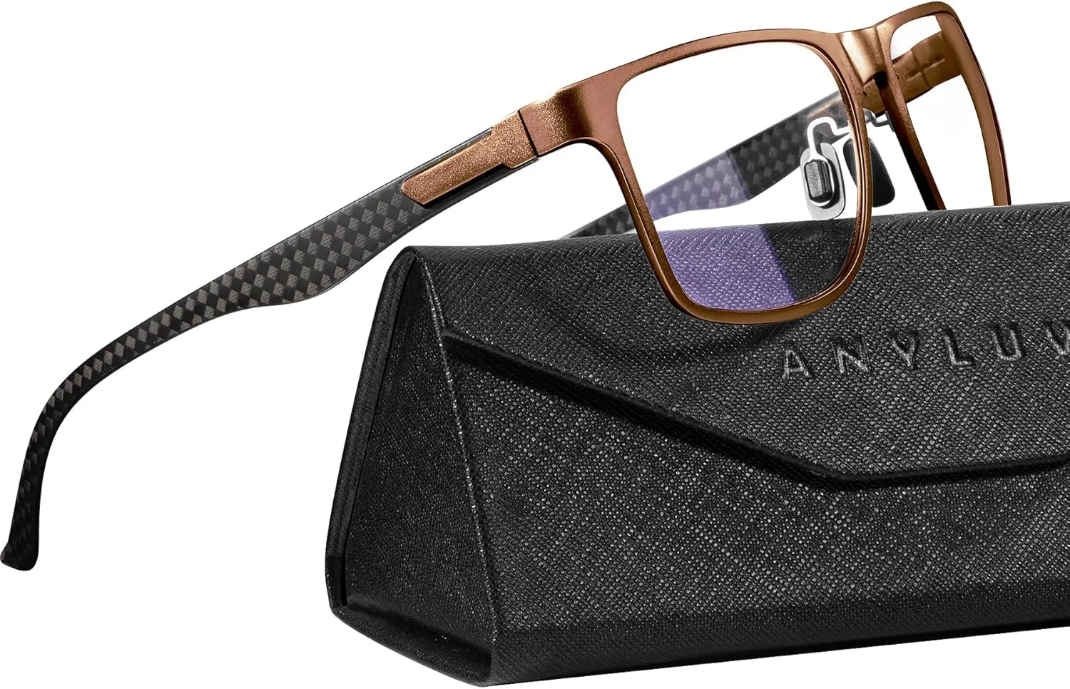 ANYLUV Reading Glasses for Men Blue Light Carbon Fiber Computer Blocking Reader Glasses Mens Blocker 2.0 Magnification