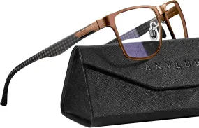 ANYLUV Reading Glasses for Men Blue Light Carbon Fiber Computer Blocking Reader Glasses Mens Blocker 2.0 Magnification