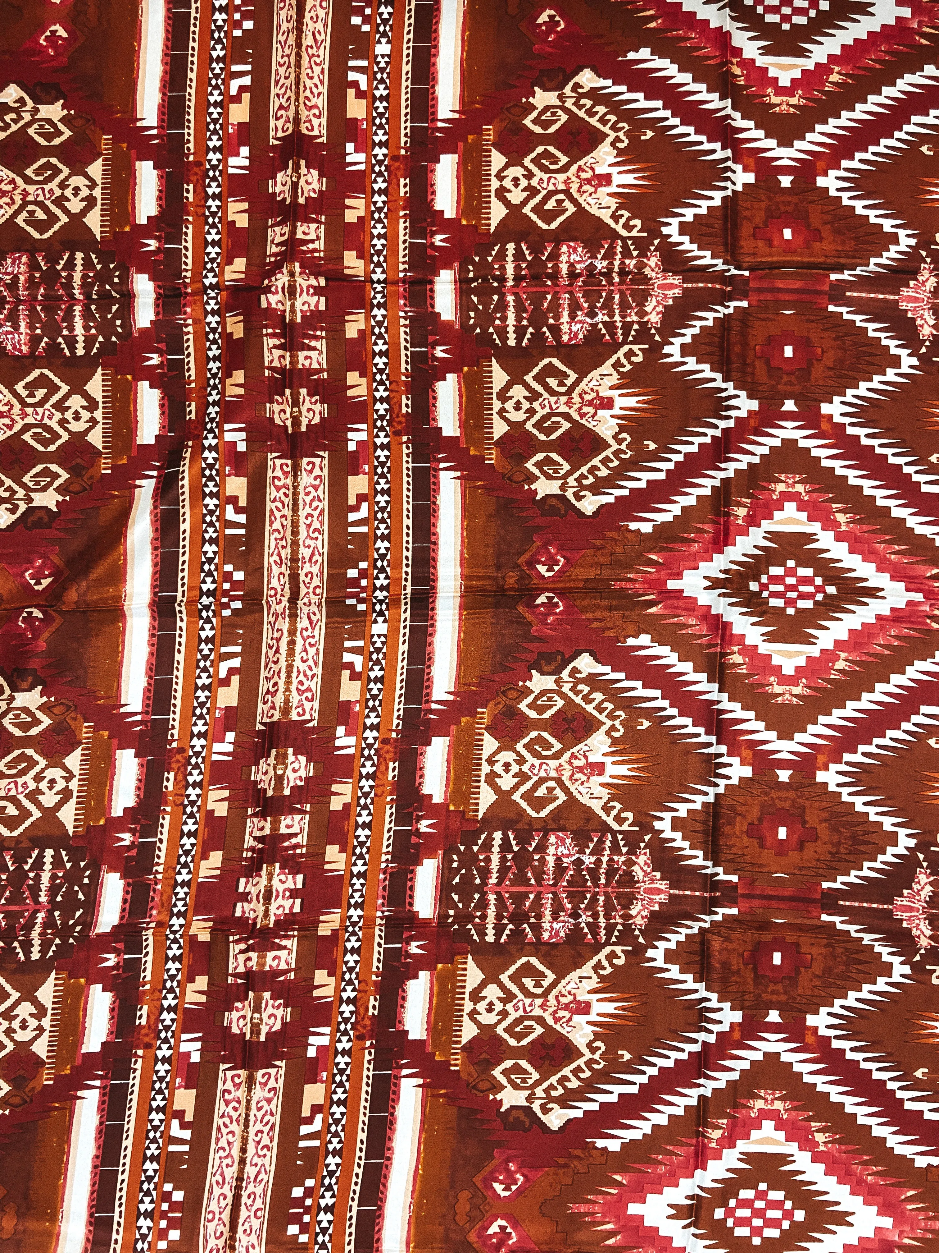 Aztec Wild Rag in Brown and White