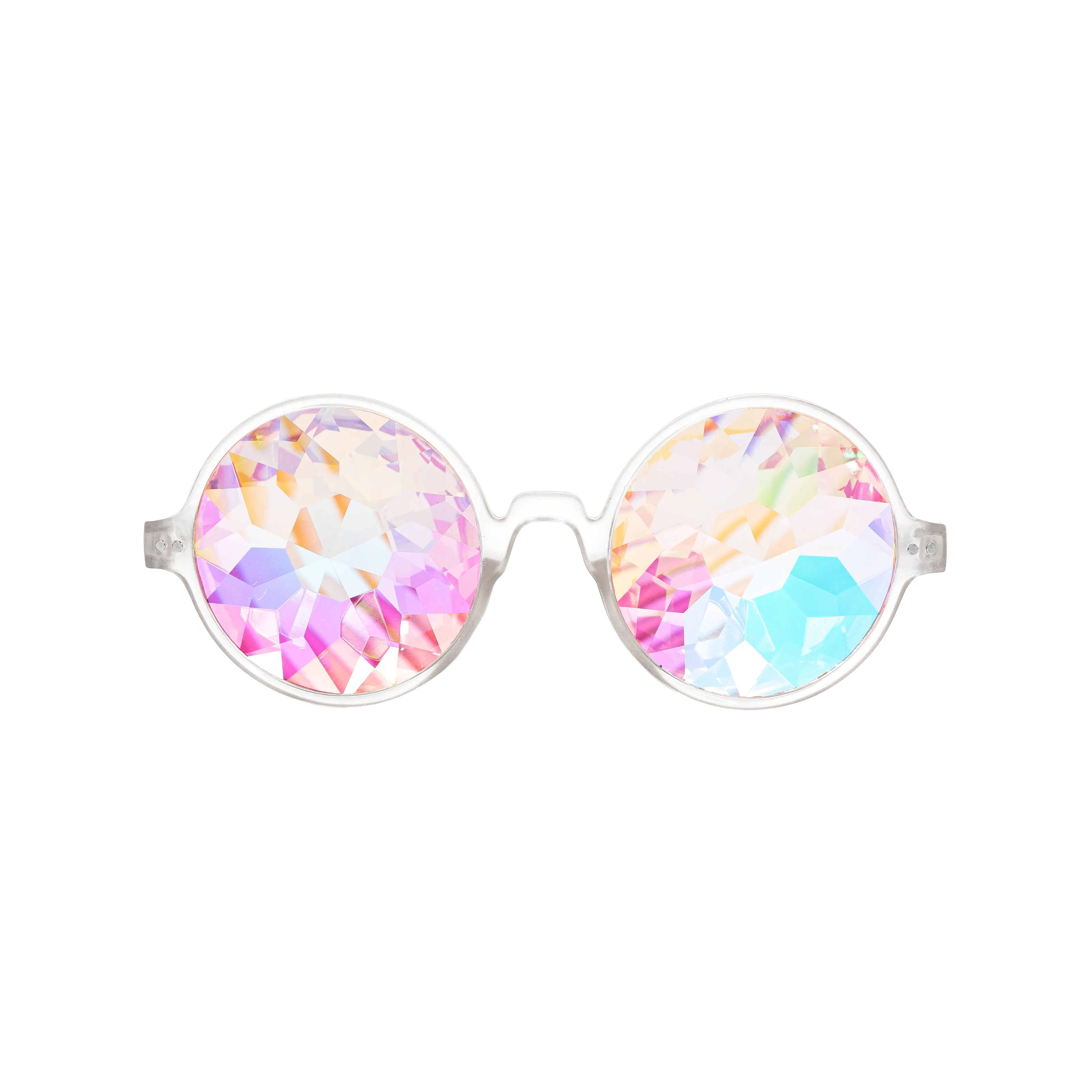 Clear Round Kaleidoscope Glasses