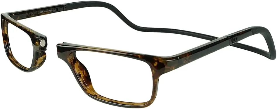 Clic Magnetic Reading Glasses for Men or Women, Soft Foldable Band, Computer Readers, Nashi (S-XL)