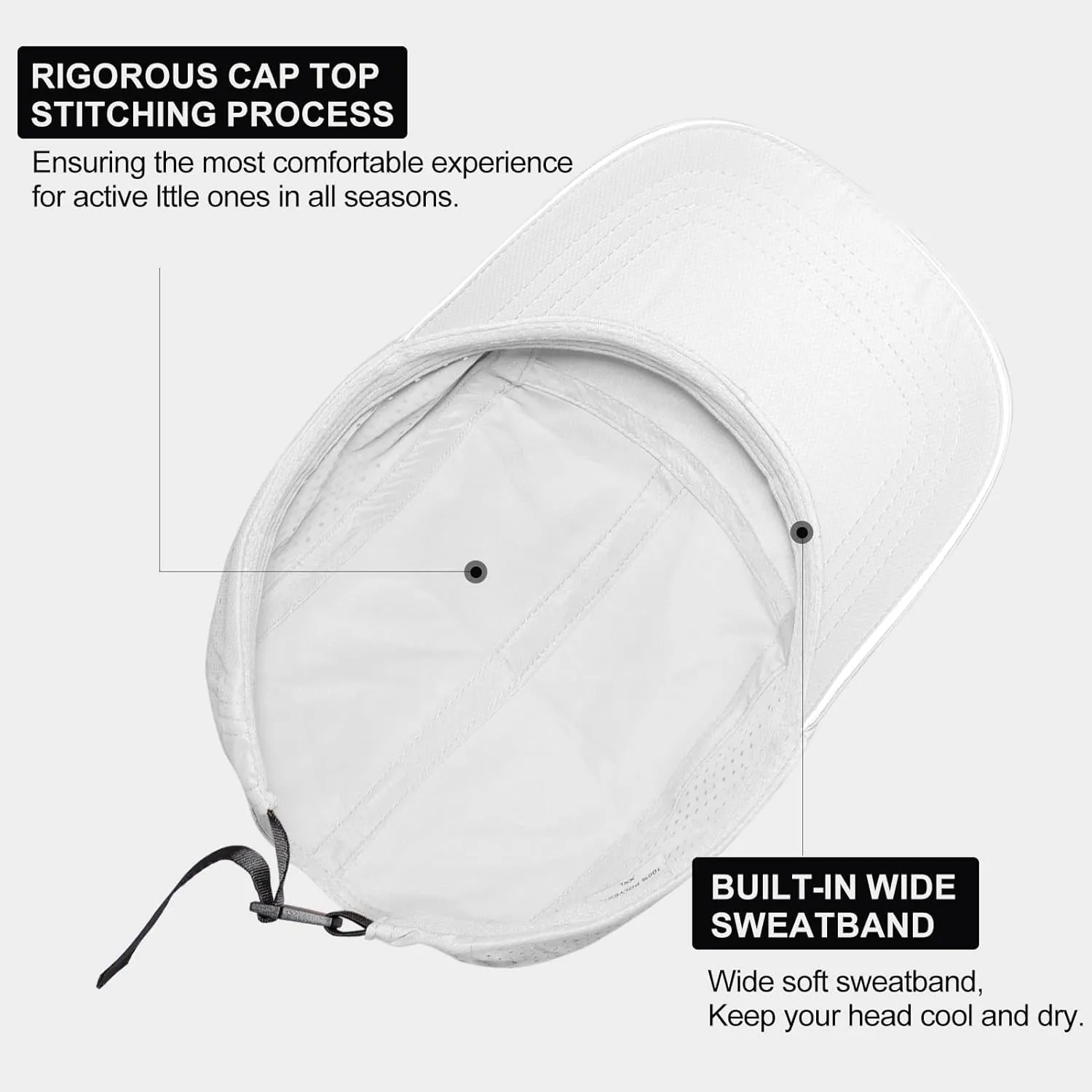 Cooling Breathable Baseball Cap Mesh Quick Dry Sports Cap Lightweight Run Hat with Reflective Trim for Men Women