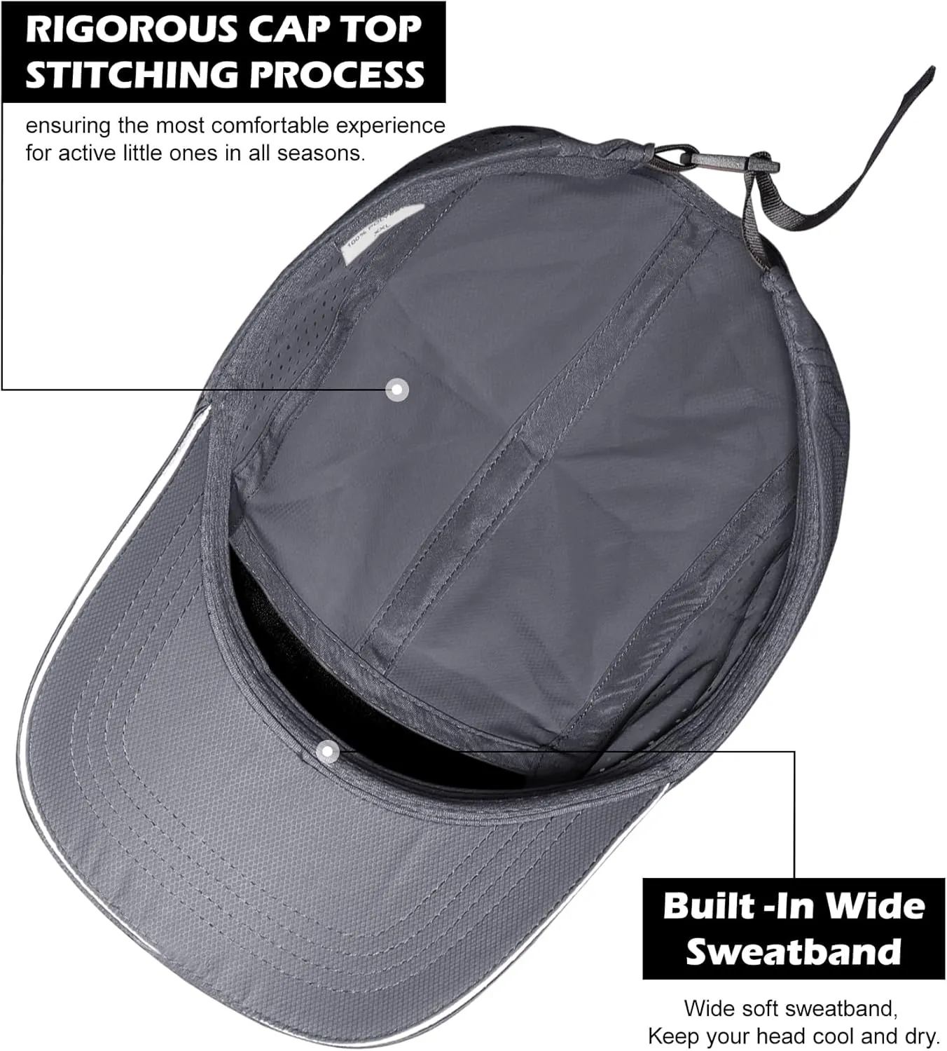 Cooling Breathable Mesh Sports Cap Lightweight Quick Dry Run Hat with Reflective Trim for Men Women Outdoor UPF 50  Sun Hats