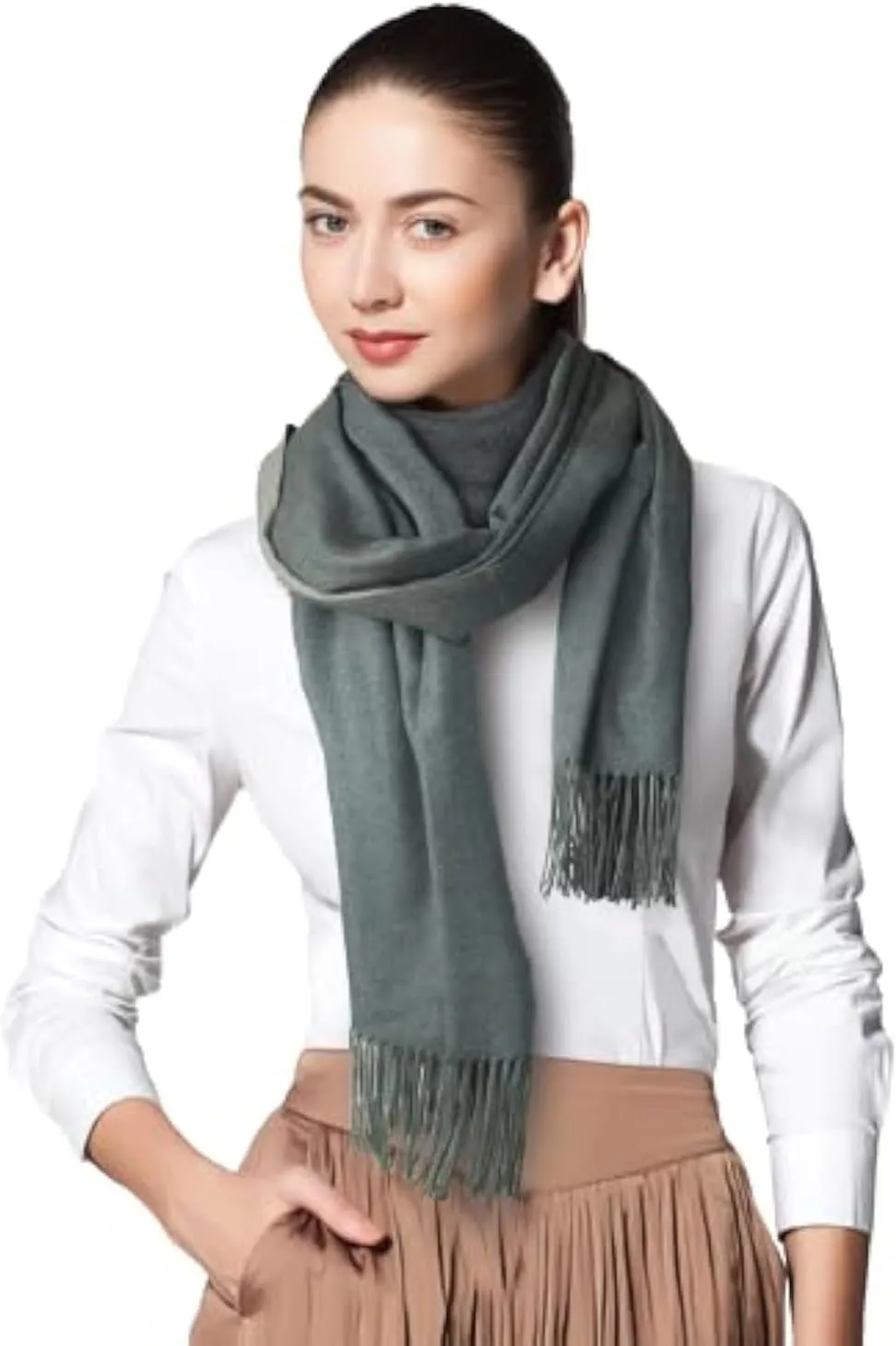 Cosy Warm Scarf - Reversible 2-Tone Soft Cashmere Scarf, 70 X 200 Cm Women's Scarves & Wrap