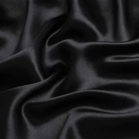 Crepe Back Satin Fabric in Black
