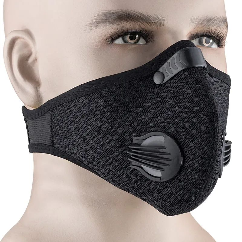 Cycling Face Mask Filter PM2.5 Anit-fog Breathable Dustproof Bicycle Respirator Sport Protection Dust Mask Anti-droplet