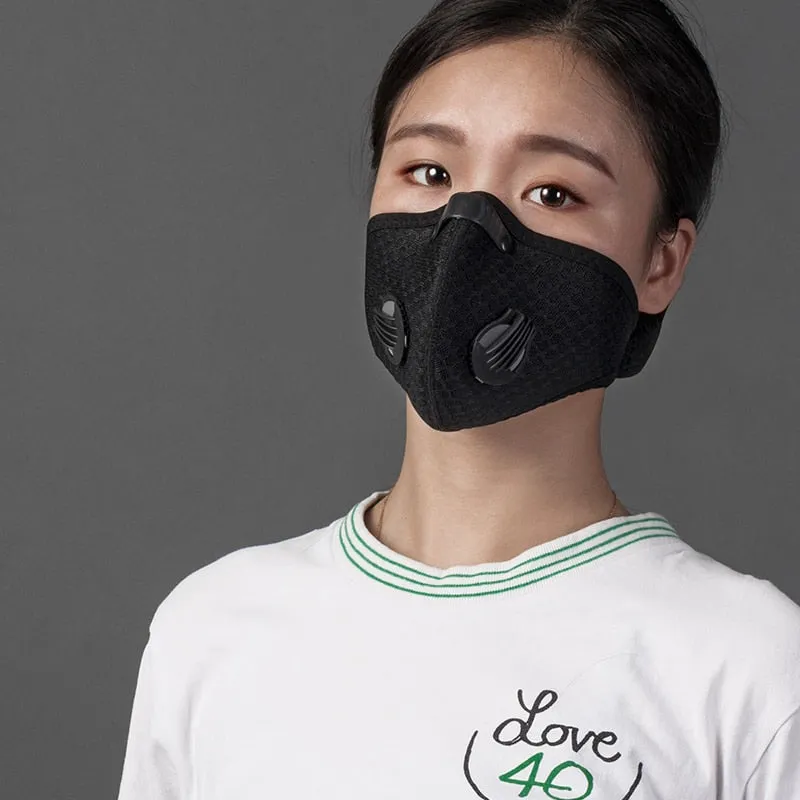 Cycling Face Mask Filter PM2.5 Anit-fog Breathable Dustproof Bicycle Respirator Sport Protection Dust Mask Anti-droplet