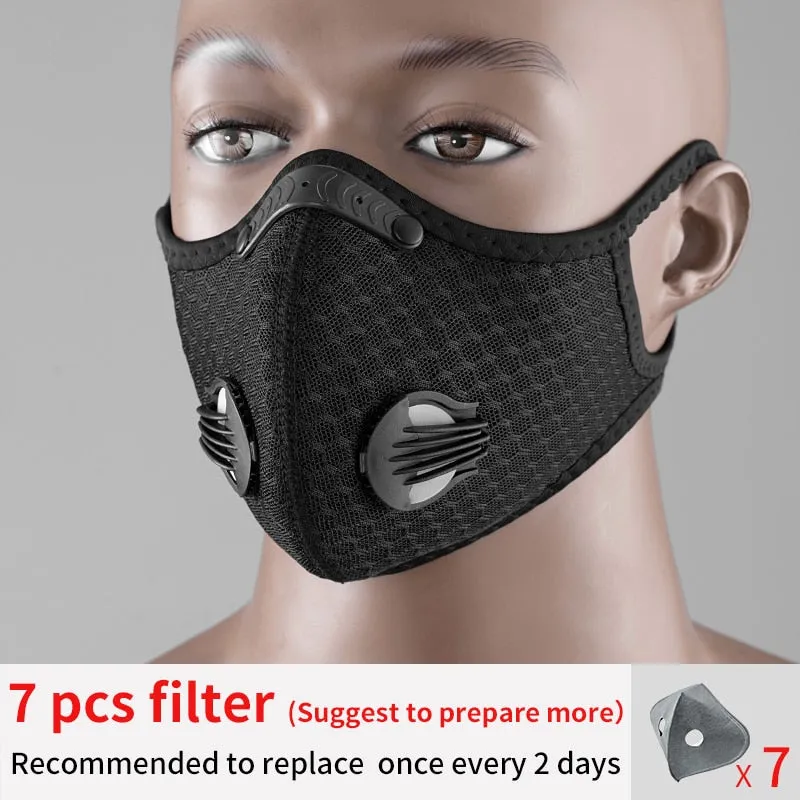 Cycling Face Mask Filter PM2.5 Anit-fog Breathable Dustproof Bicycle Respirator Sport Protection Dust Mask Anti-droplet