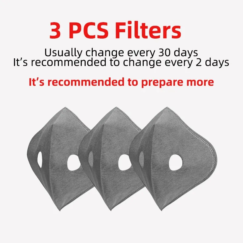 Cycling Face Mask Filter PM2.5 Anit-fog Breathable Dustproof Bicycle Respirator Sport Protection Dust Mask Anti-droplet