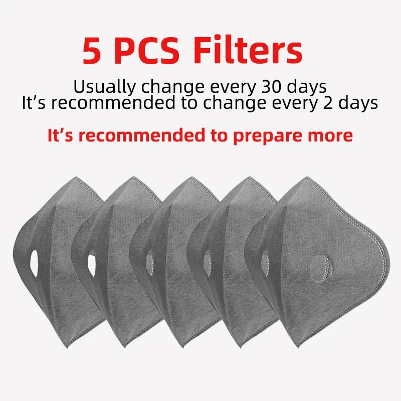 Cycling Face Mask Filter PM2.5 Anit-fog Breathable Dustproof Bicycle Respirator Sport Protection Dust Mask Anti-droplet