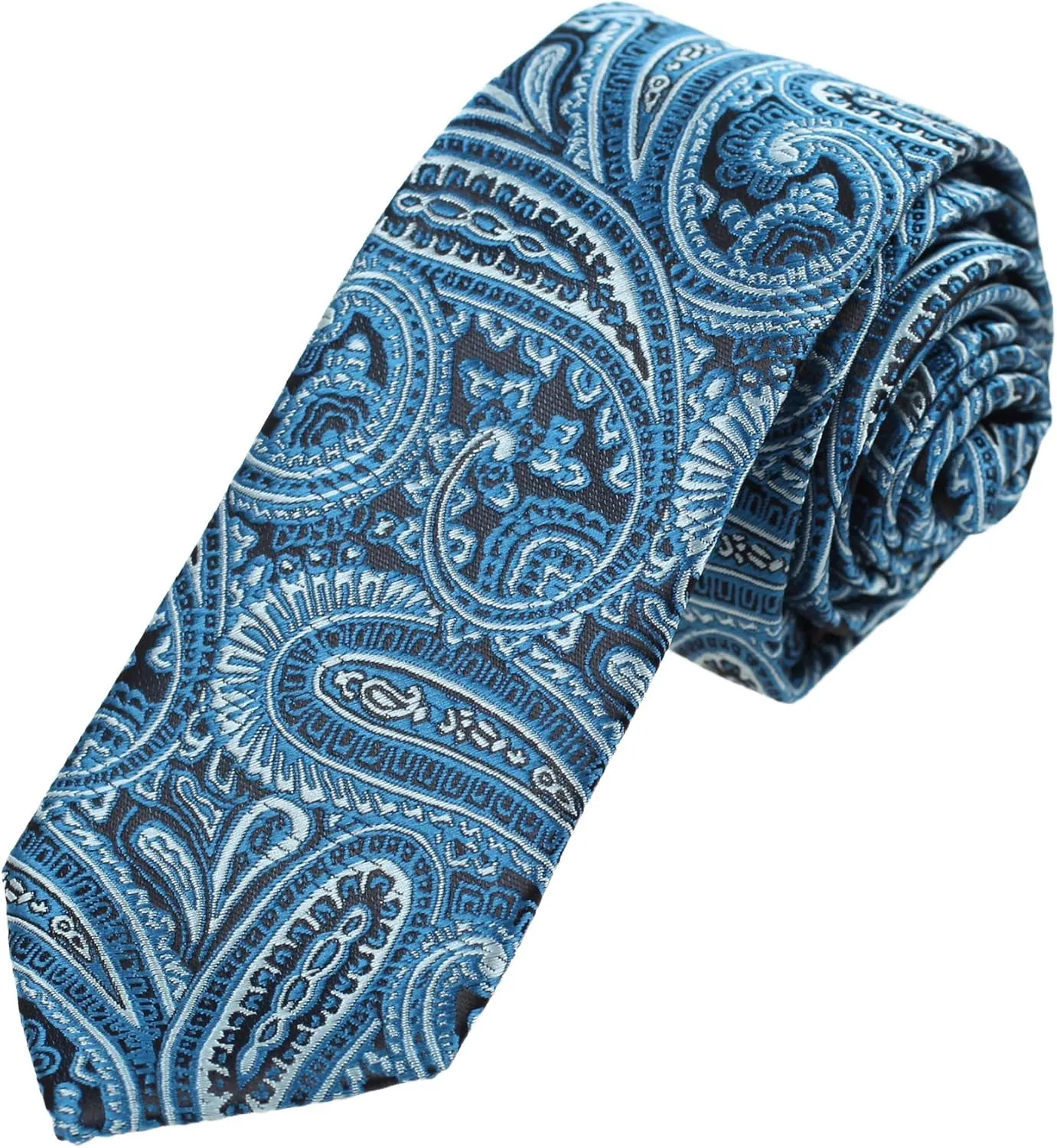 Dan Smith Blue Green Silky Microfiber Fabric Men Slim Neckties 2.15 Inch Slim Neck Tie Purple