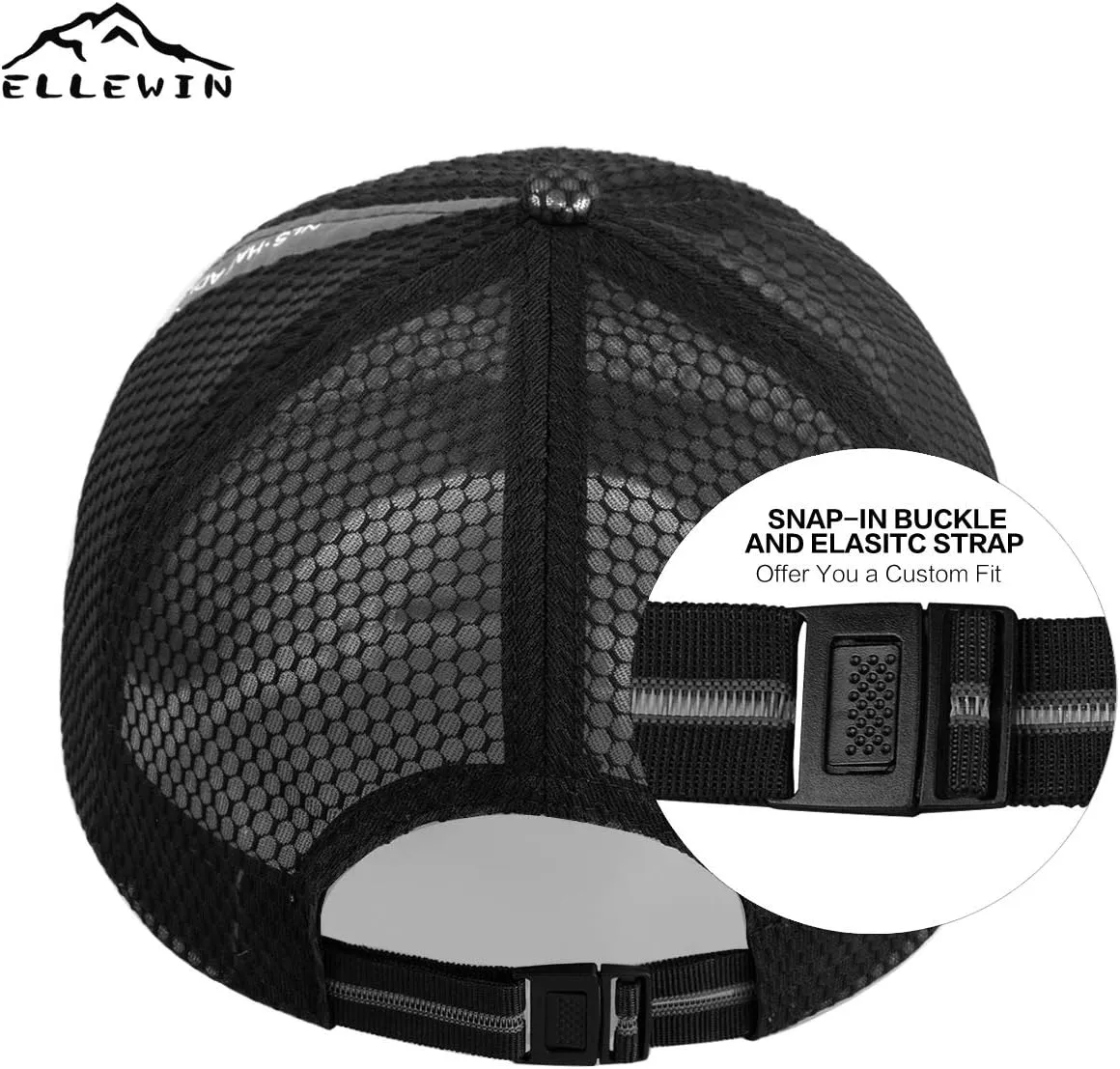 ELLEWIN Unisex Breathable Full Mesh Baseball Cap Quick Dry Running hat Lightweight Cooling Water Sports Hat…