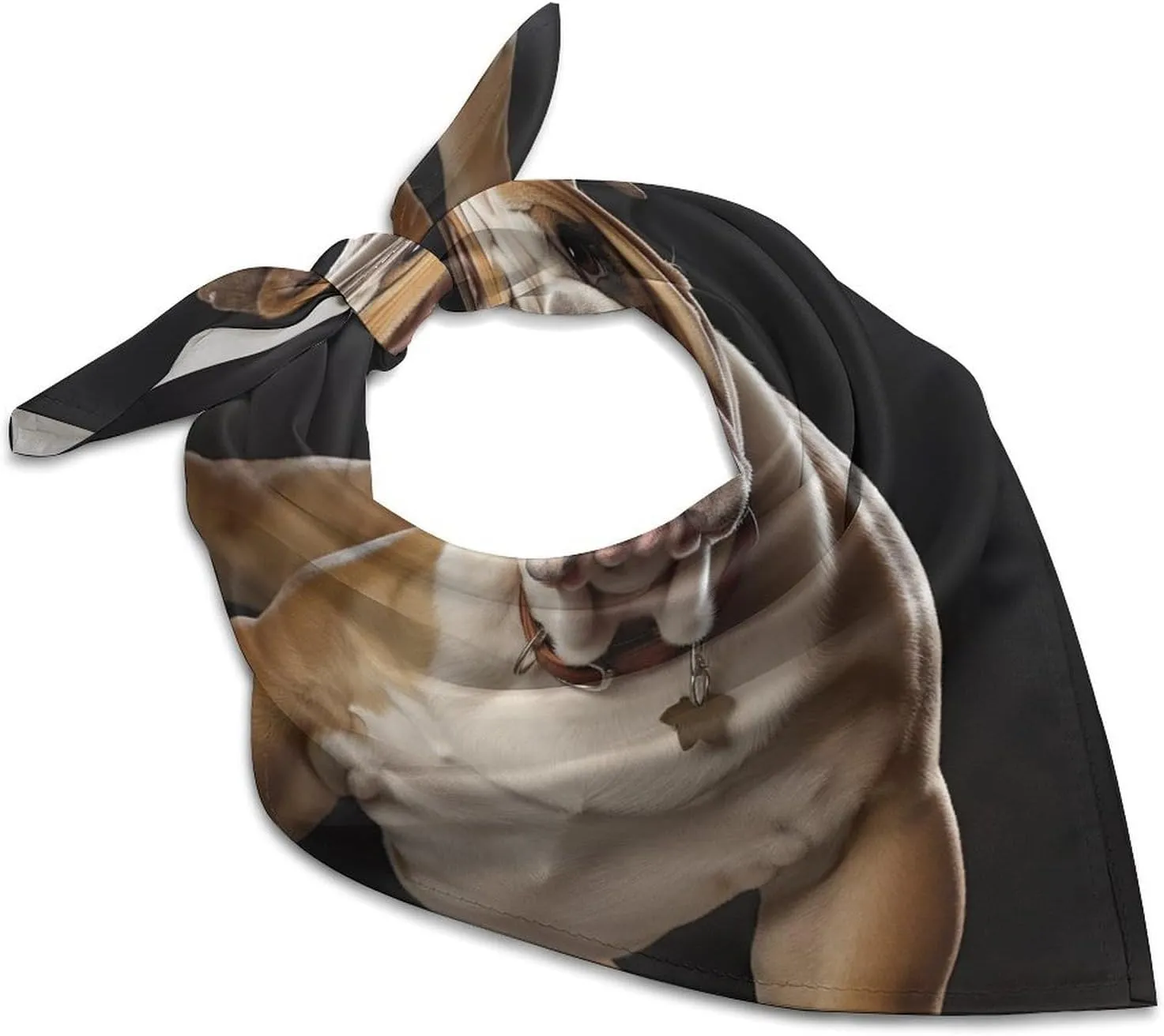 English Bulldog 25" Square Head Scarf Lightweight Silk Scarf for Women Soft Satin Head Scarves Large Neckerchief Fashion Bandanas Silk Headband Neck Satin Scarfs for Bag Hair Scarves Gift