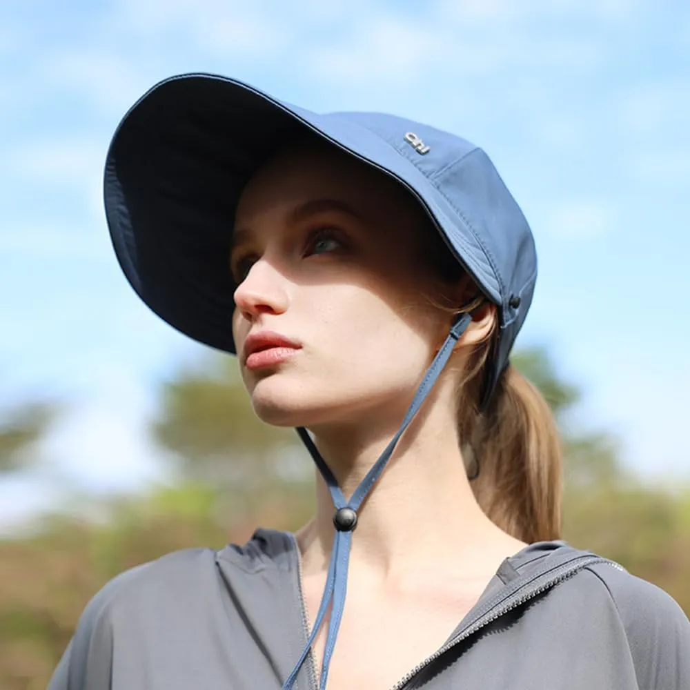 Face Protection Sun Sunscreen Baseball Hat UPF50  Wide Brim Sun Cooling Sports Foldable hat with Detachable Sunscreen Cover