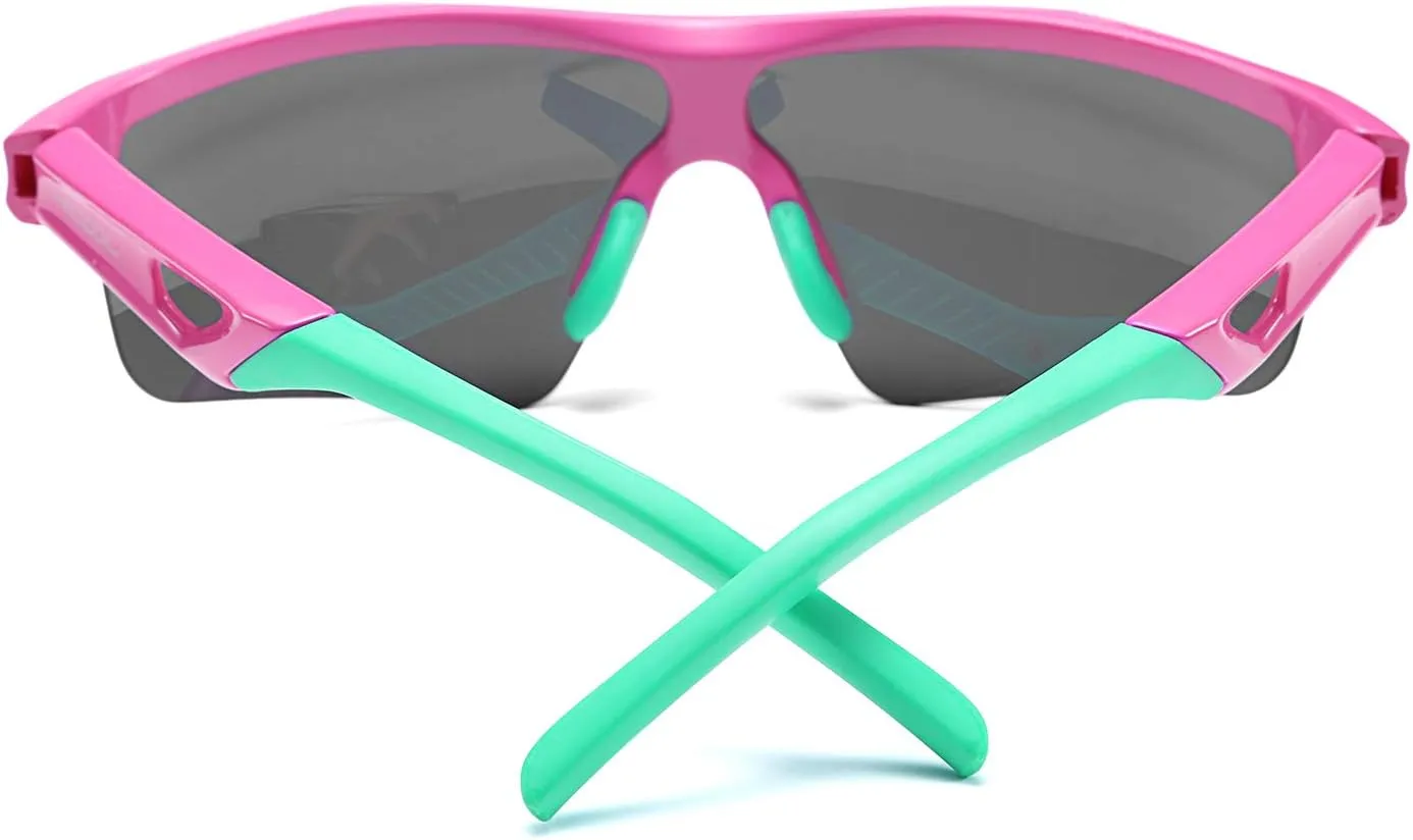 FEISEDY Kids Teens Baseball Polarized Sunglasses Sports TR90 Frame Boys Girls Cycling B2454