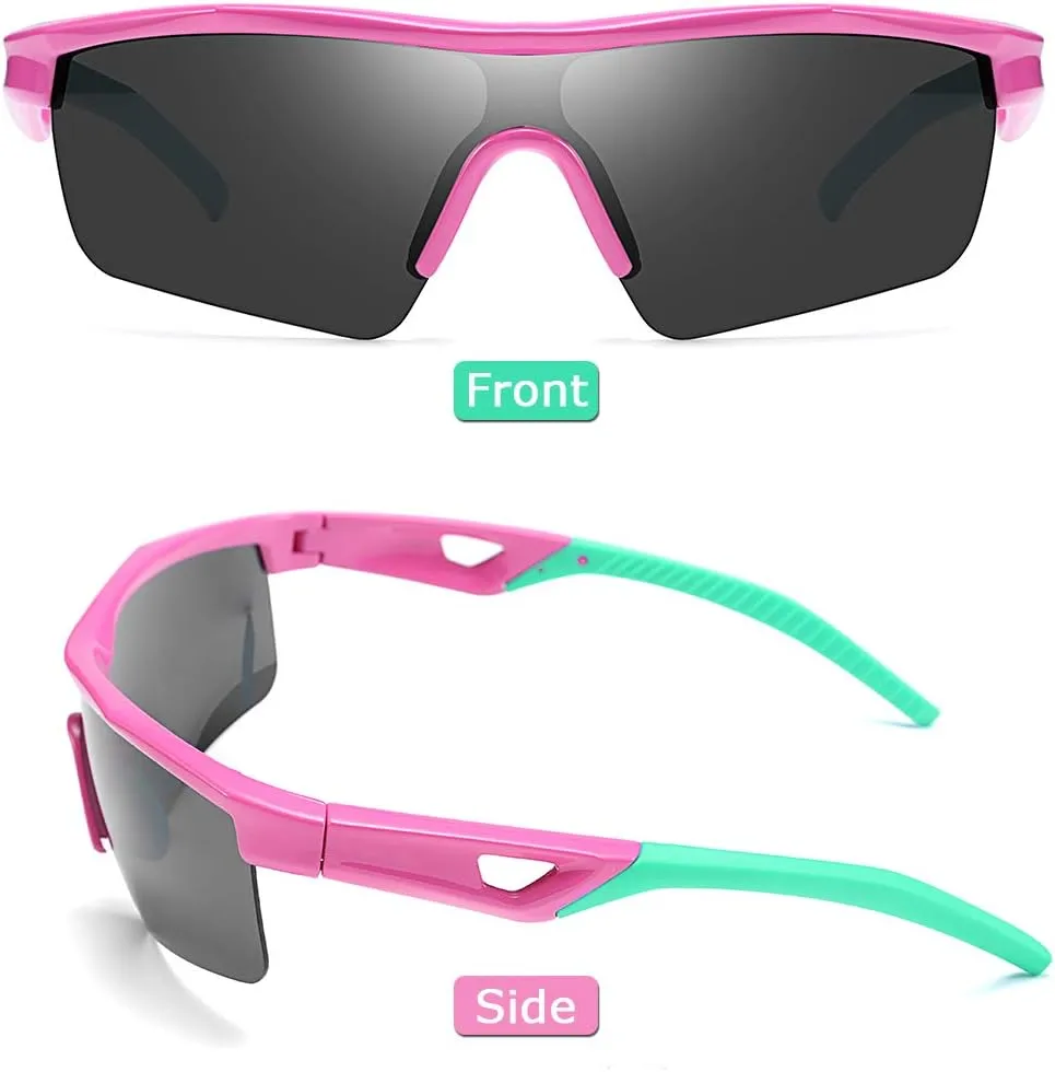 FEISEDY Kids Teens Baseball Polarized Sunglasses Sports TR90 Frame Boys Girls Cycling B2454