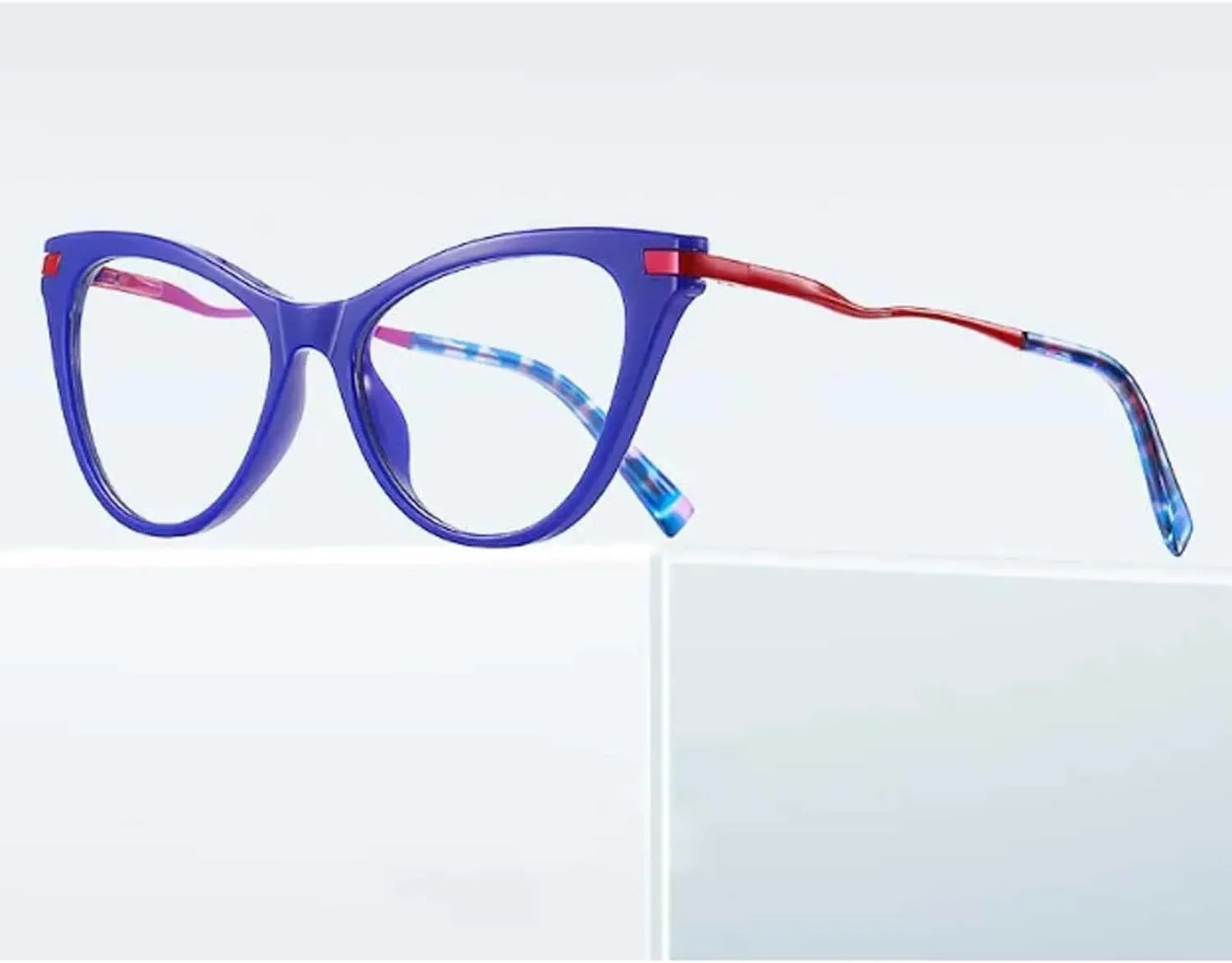 Frame Glasses Unique Eyewear Frames Comfortable Eyeglass Frames Highly Elastic Spring Hinges Glasses Frames Cat Eye Prescription Eyeglasses Versatile
