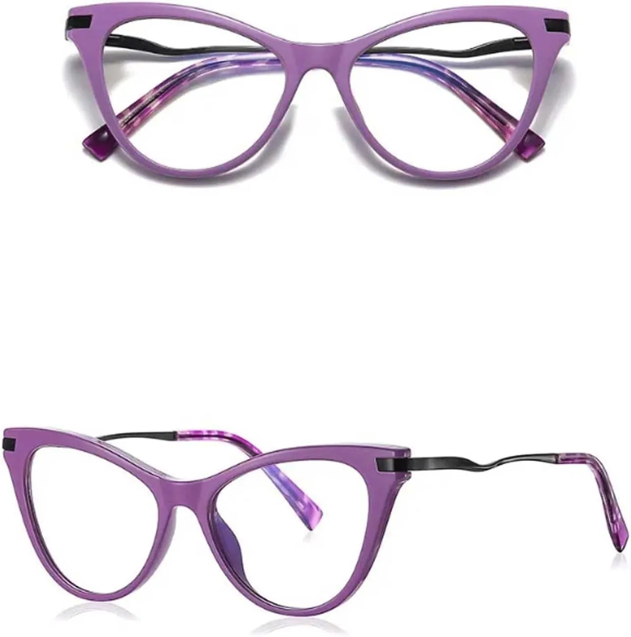 Frame Glasses Unique Eyewear Frames Comfortable Eyeglass Frames Highly Elastic Spring Hinges Glasses Frames Cat Eye Prescription Eyeglasses Versatile