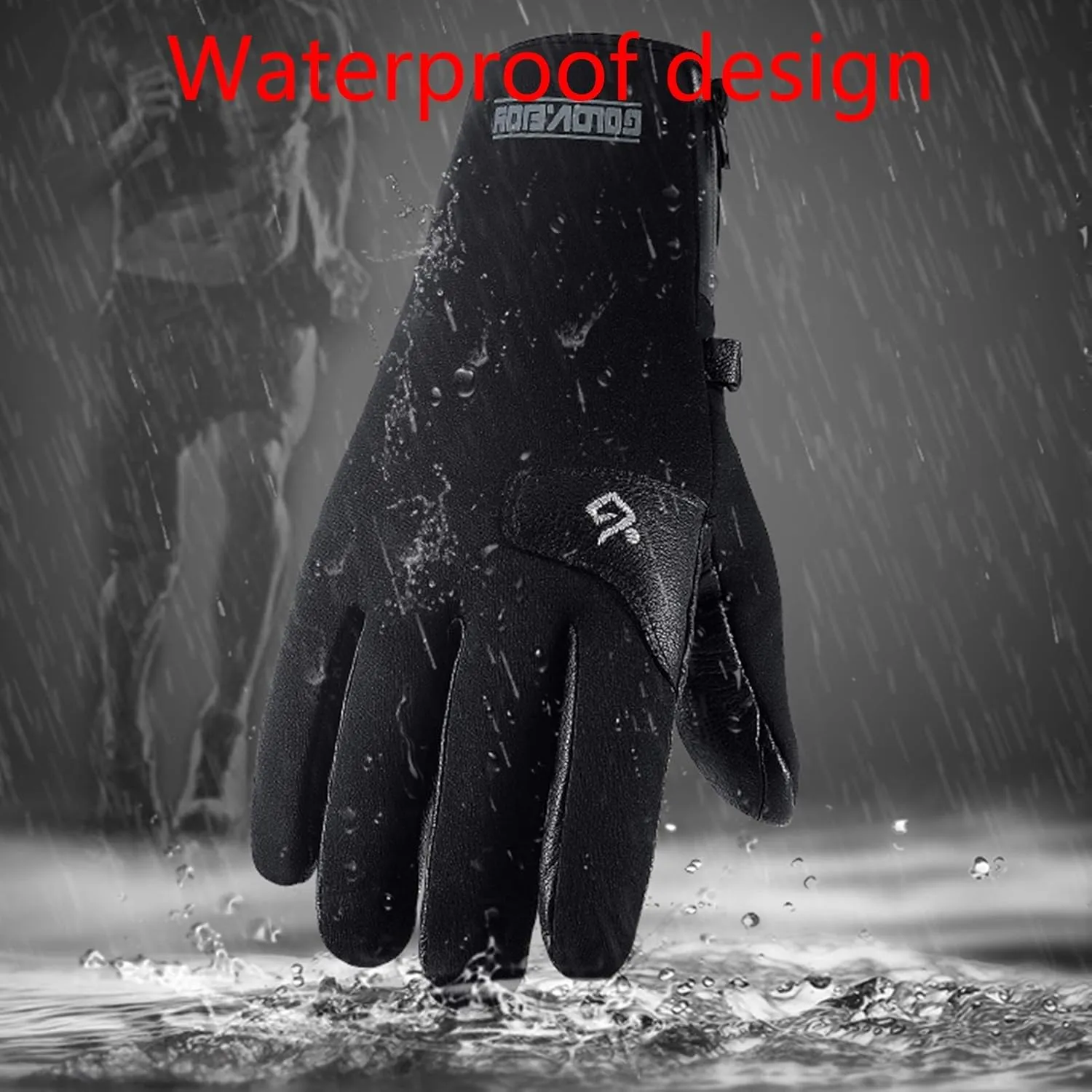 Gloves Winter Gloves Touch Screen,Light Rainproof Windproof Warm Non-Slip for Cycling Running Hiking (Size : S)