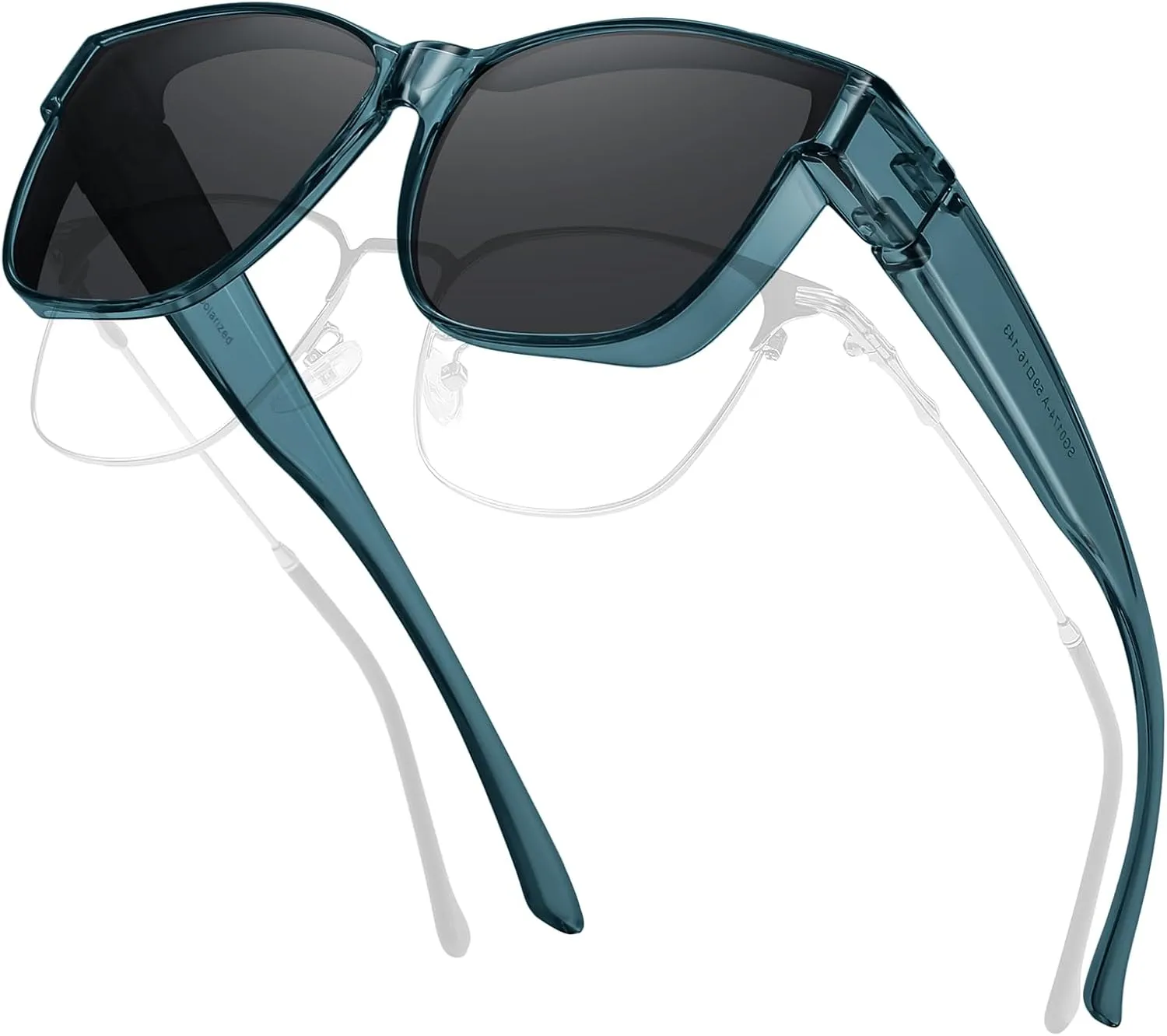 HAOLOTA Over Glasses Sunglasses for Women Men Polarized Square Fit Over Shades for Driving UV400 Protection