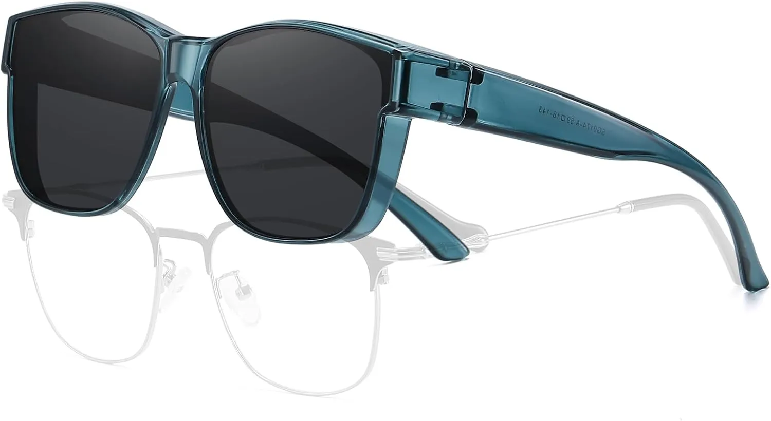 HAOLOTA Over Glasses Sunglasses for Women Men Polarized Square Fit Over Shades for Driving UV400 Protection