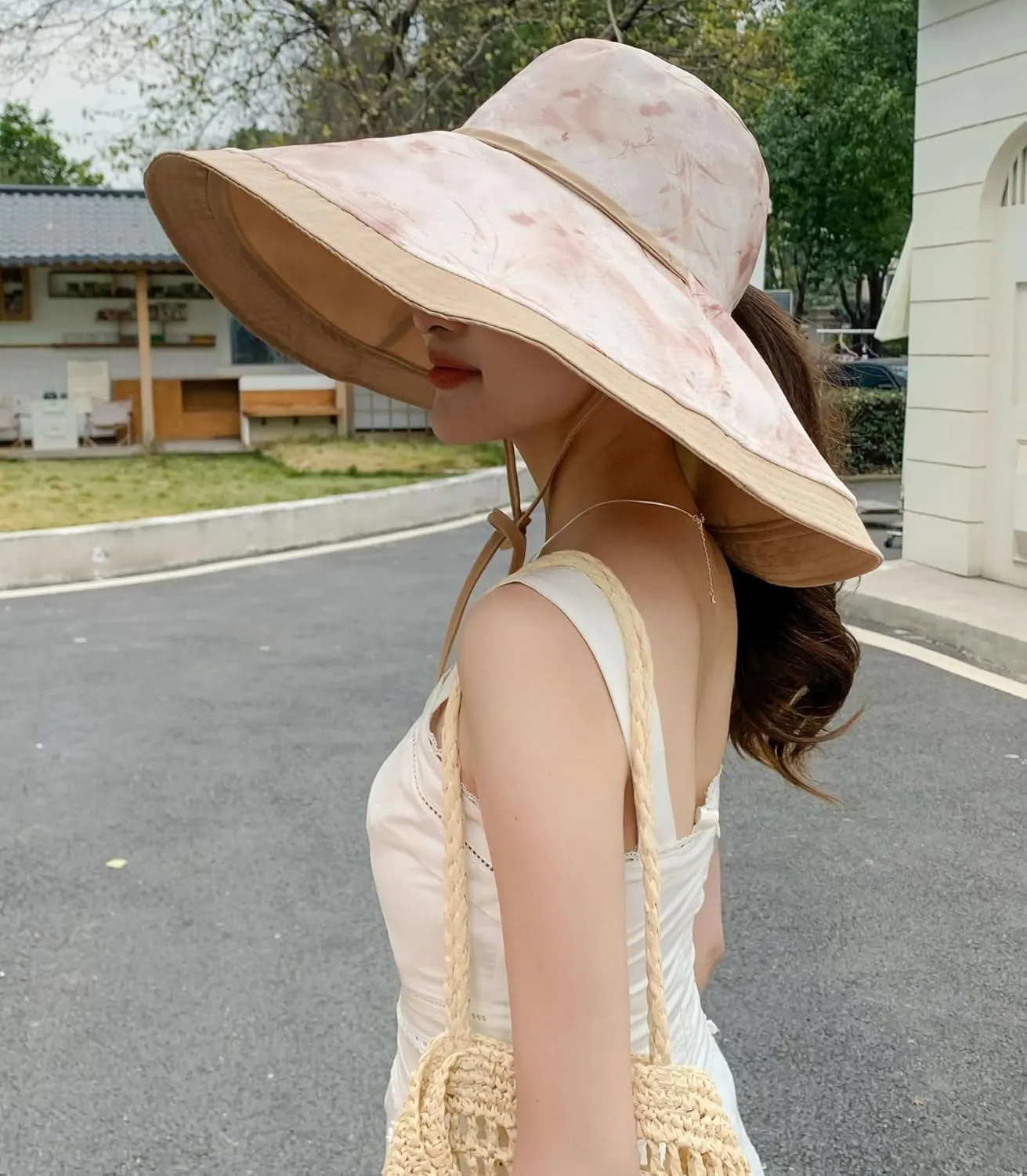 HUAMULAN Wide Brim Women Summer Sun Floppy Hat Beach Bucket Fishing Hats Reversible Packable Outdoor UV Protection