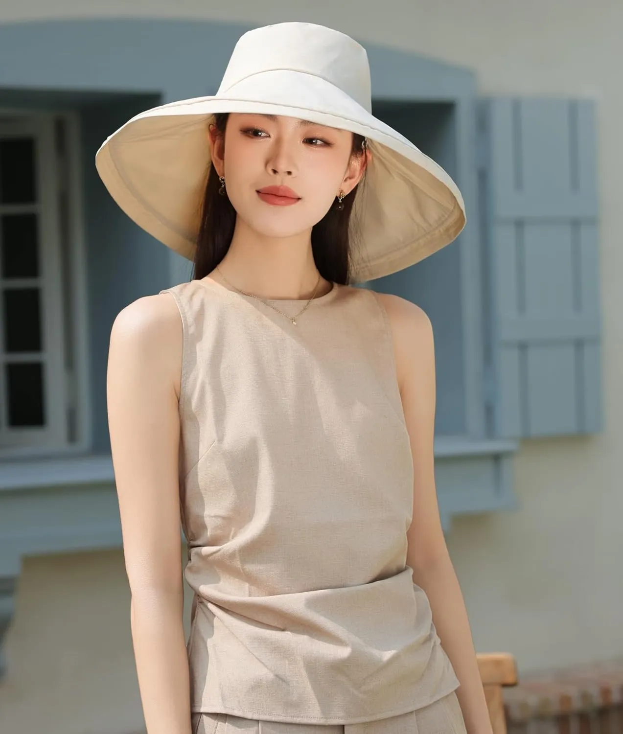 HUAMULAN Wide Brim Women Sun Hat Summer Beach Bucket Fishing Hats Metal Wired Edge Packable UV Protection for Hiking Garden