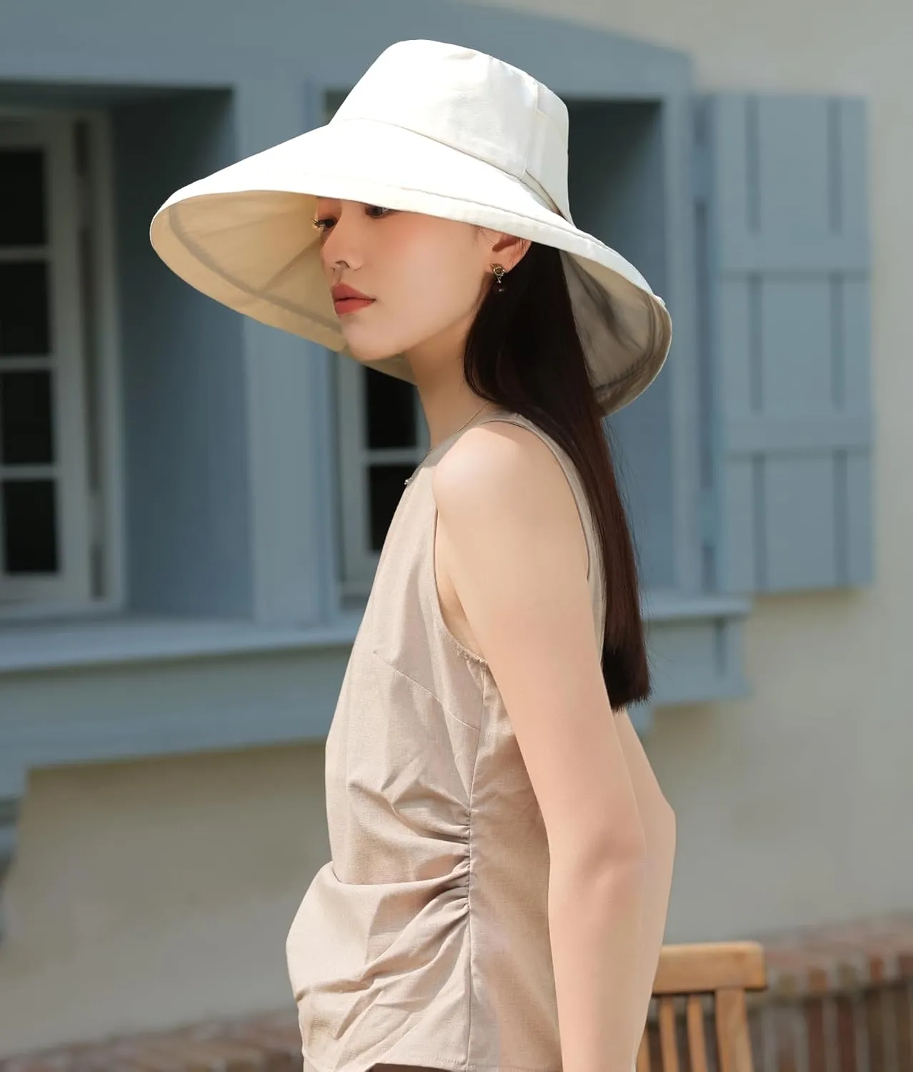 HUAMULAN Wide Brim Women Sun Hat Summer Beach Bucket Fishing Hats Metal Wired Edge Packable UV Protection for Hiking Garden