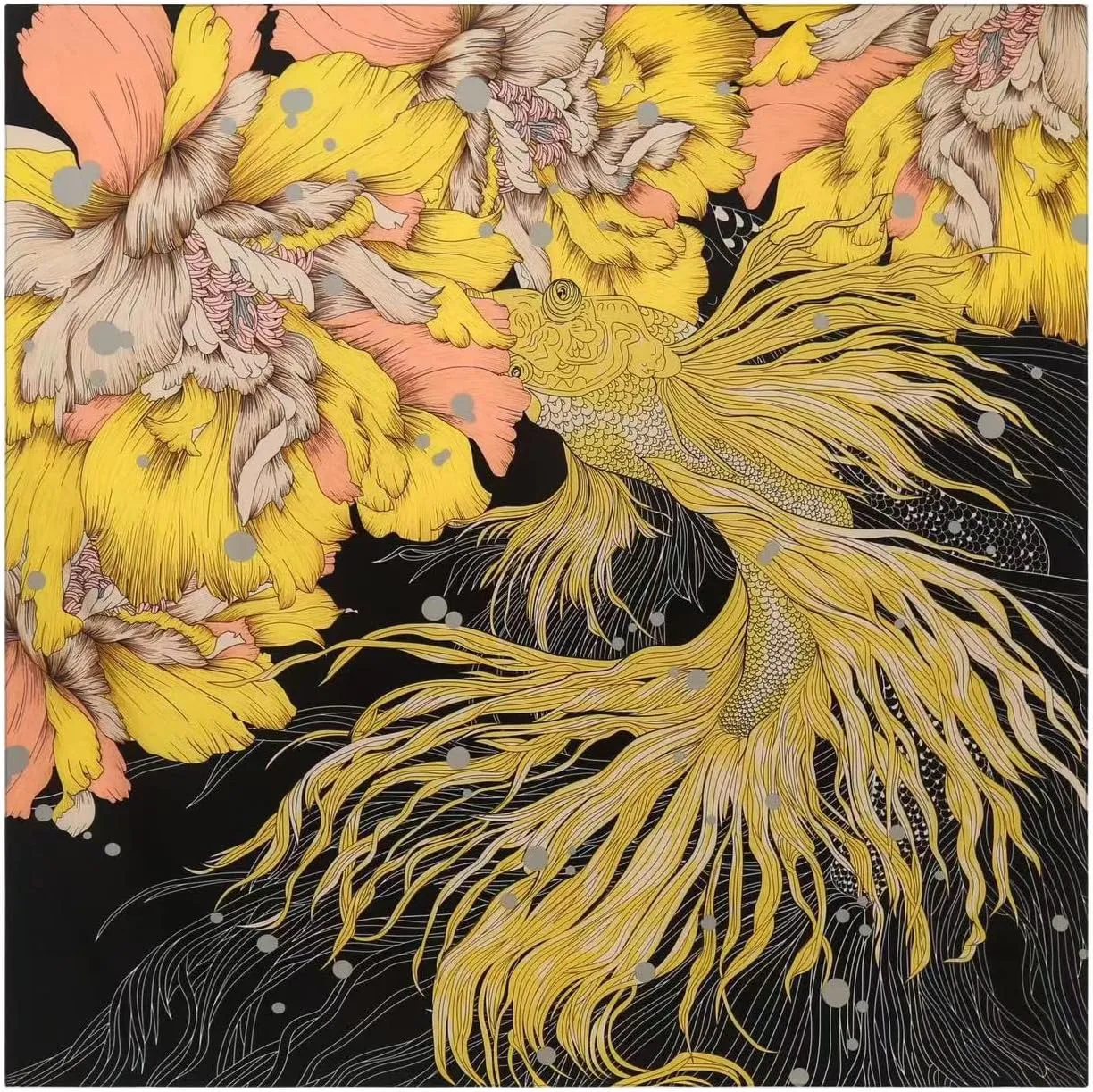 K-Elewon Large Square Scarf 43" Silk Scarf Fashion Scarves Silk Feeling Hair Wrapping Scarfs Night Sleeping Headscarf