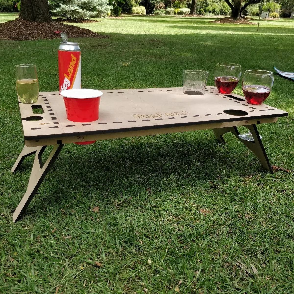 LaserCut - Mini Folding/Foldable Summer Picnic Table - MDF 60cm x 40cm
