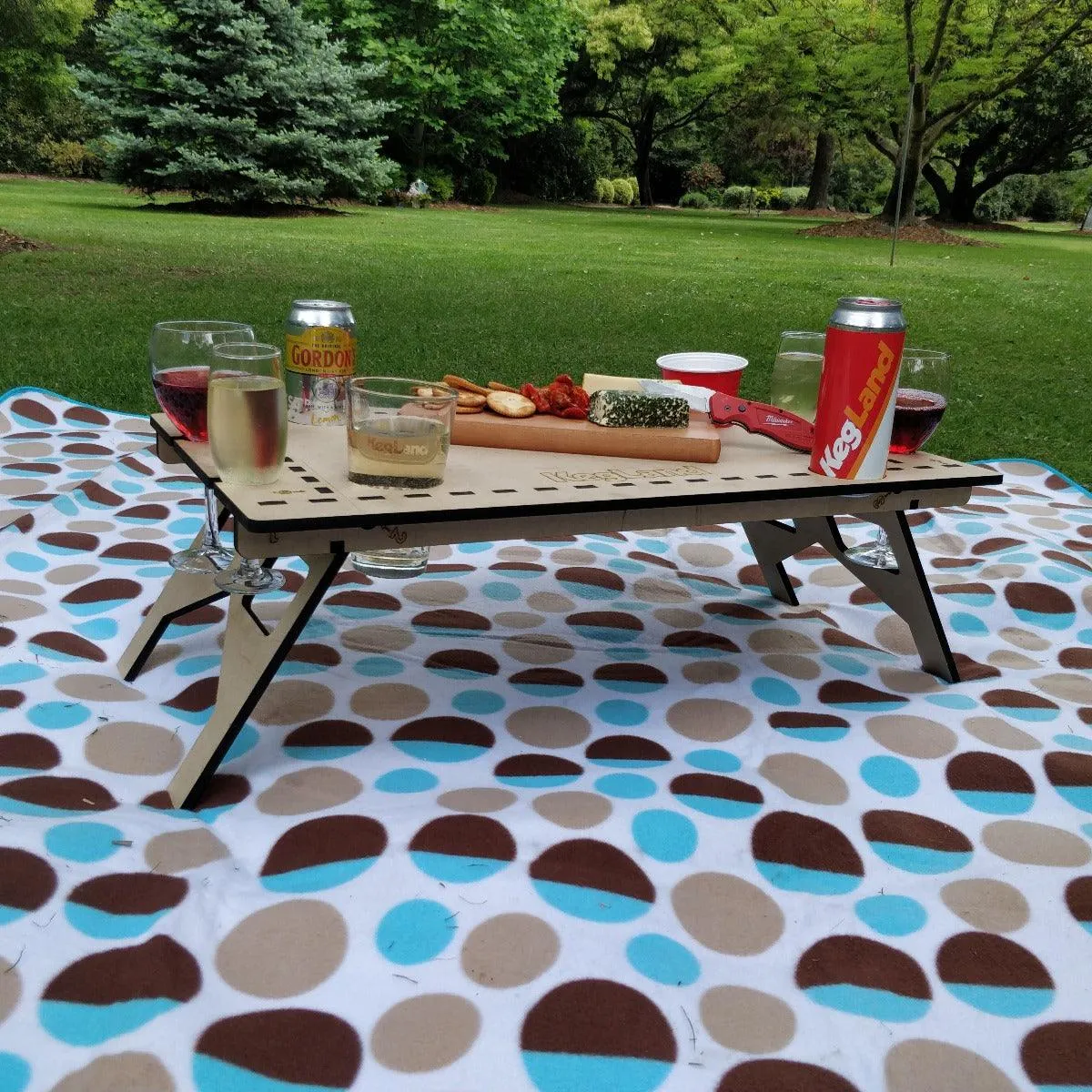 LaserCut - Mini Folding/Foldable Summer Picnic Table - MDF 60cm x 40cm