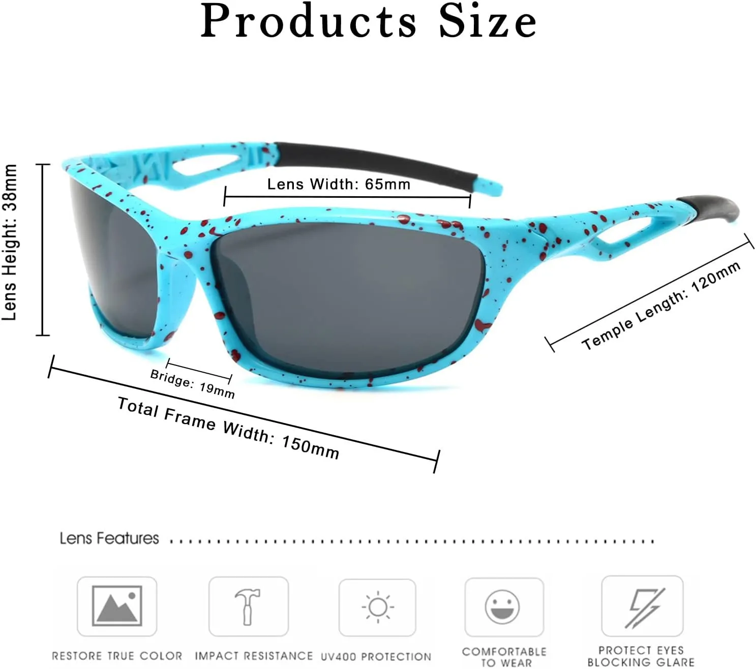 Long Keeper Polarized Sport Sunglasses - Women Men Running Driving Fishing Sunglasses Wrap Around Hiking Sun Glasses
