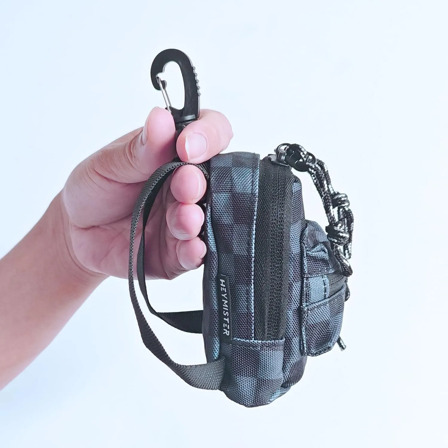 Mini Pouch Small Canvas Coin Purse Wallet Travel Tactical Bag for AirPods,Earphones,Galaxy Buds,Coins,Keys,Paper Money (F)