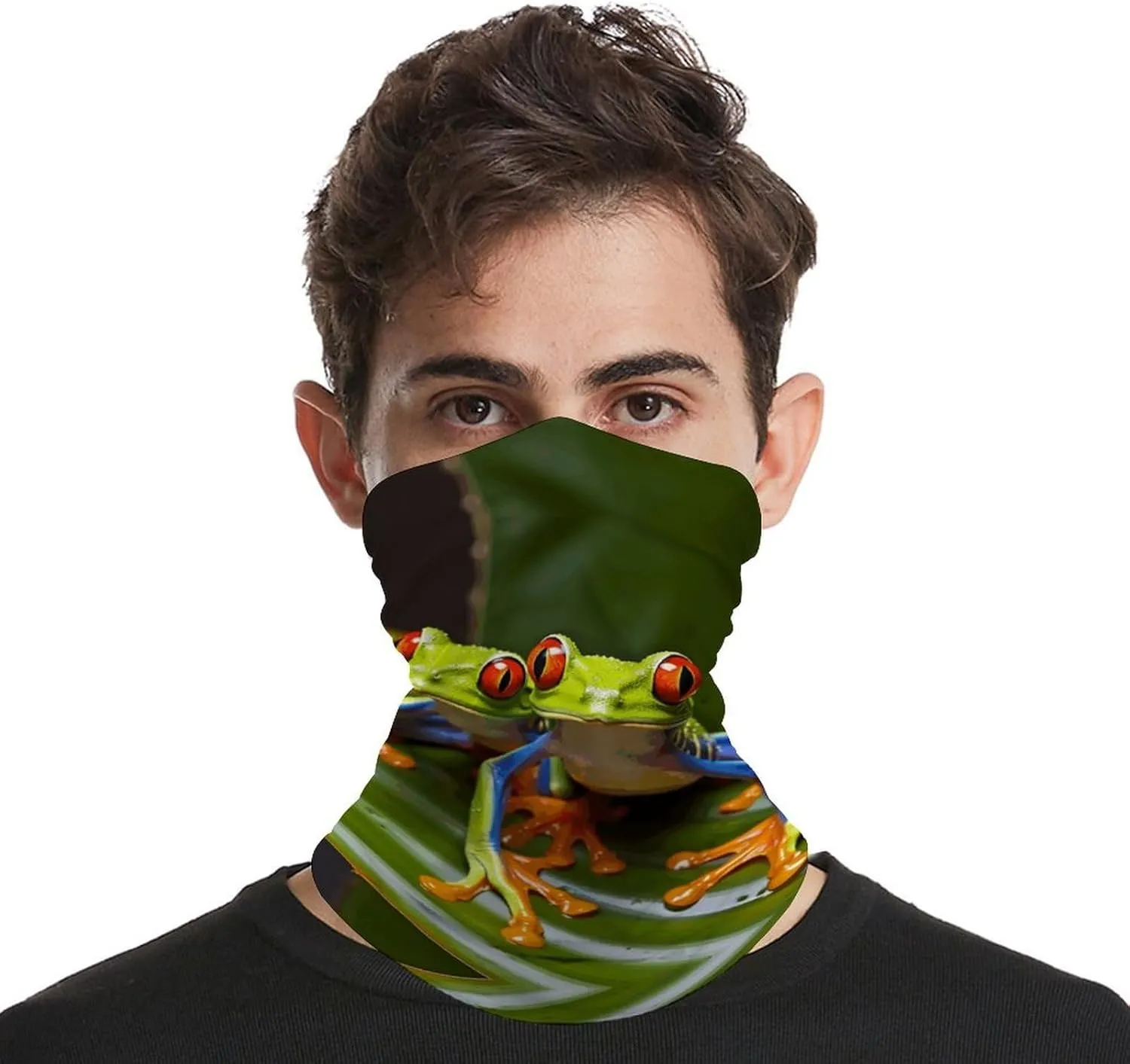 Neck Gaiter Cute Raccoon Balaclava Breathable Neck Gaiters Windproof Scarf Face Covering for Women Men