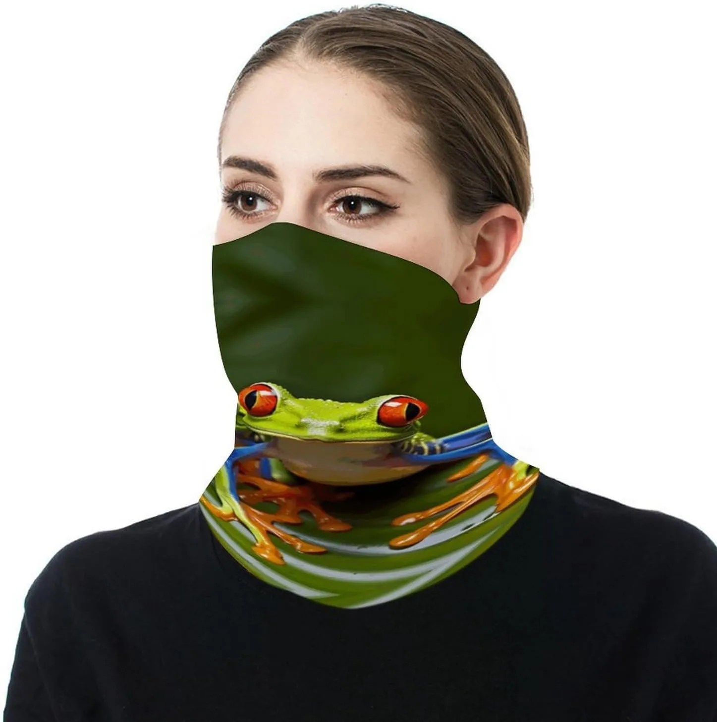Neck Gaiter Cute Raccoon Balaclava Breathable Neck Gaiters Windproof Scarf Face Covering for Women Men