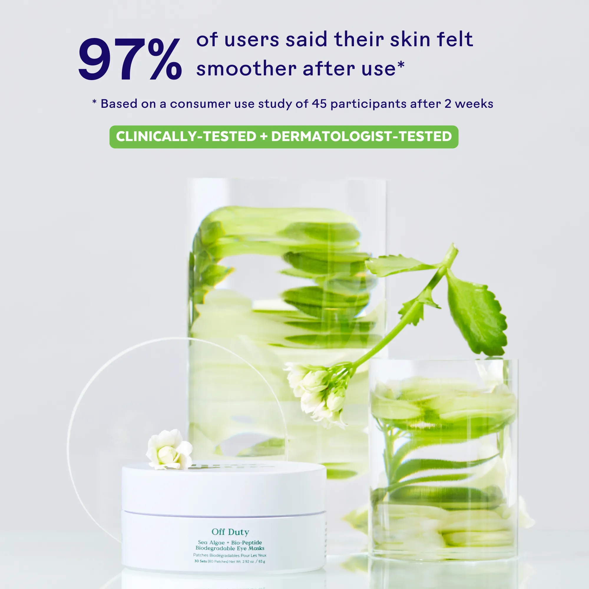 Off Duty Sea Algae   Bio-Peptide Smoothing Biodegradable Eye Mask - Single