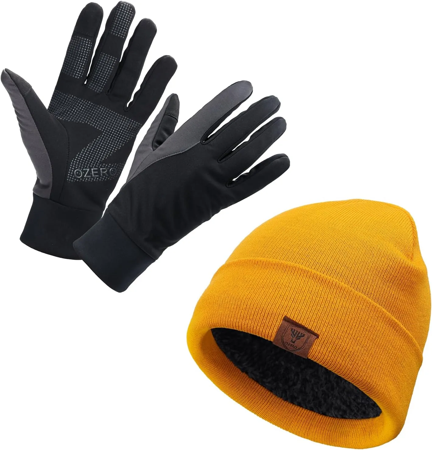 OZERO Winter Thermal Gloves and Winter Daily Beanie