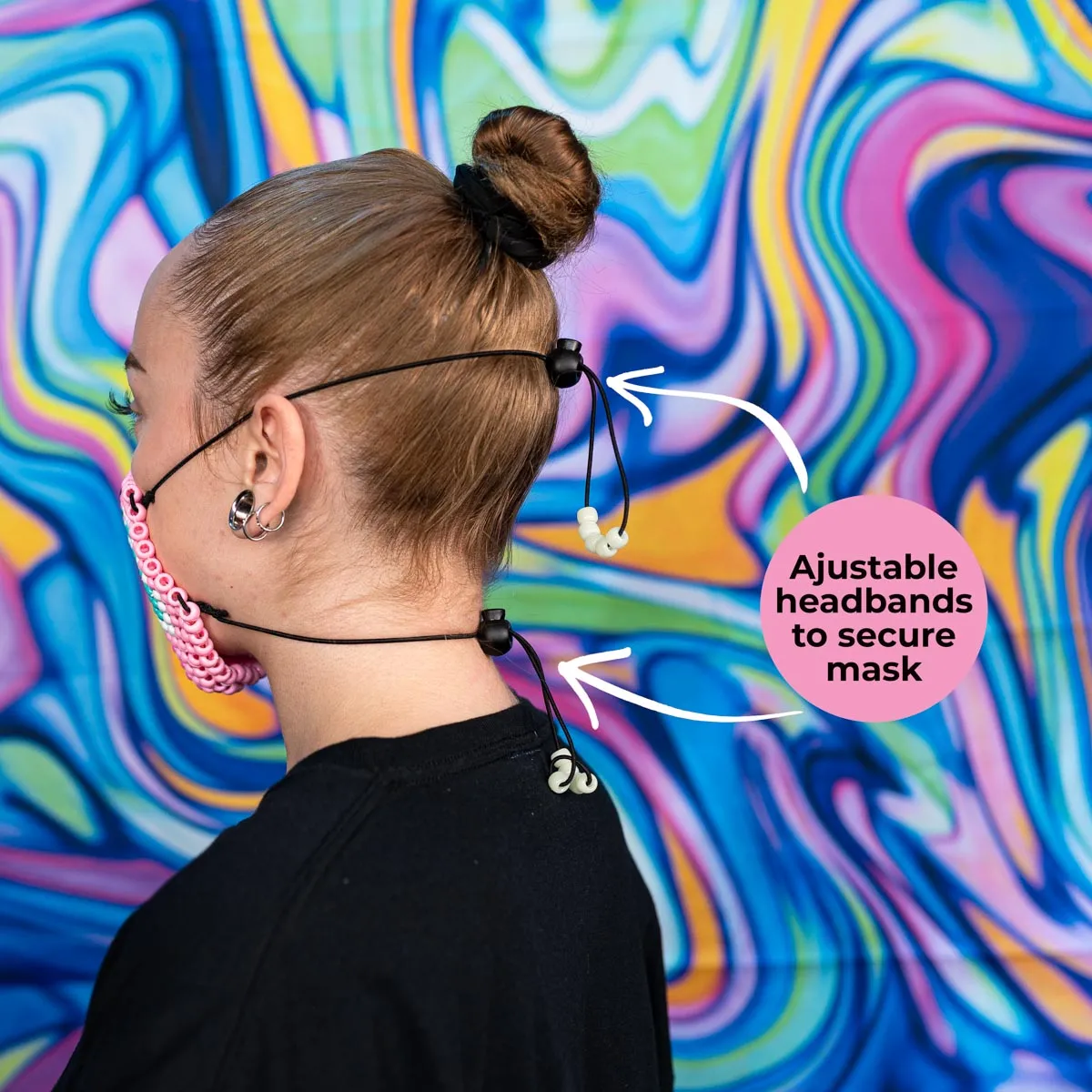 Paint Drip Glow-In-The-Dark Surgical Kandi Mask