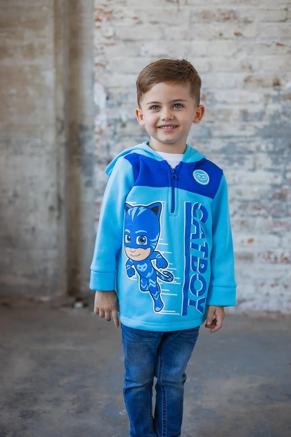 PJ Masks Catboy Gekko Owlette Fleece Half Zip Hoodie Toddler to Little Kid