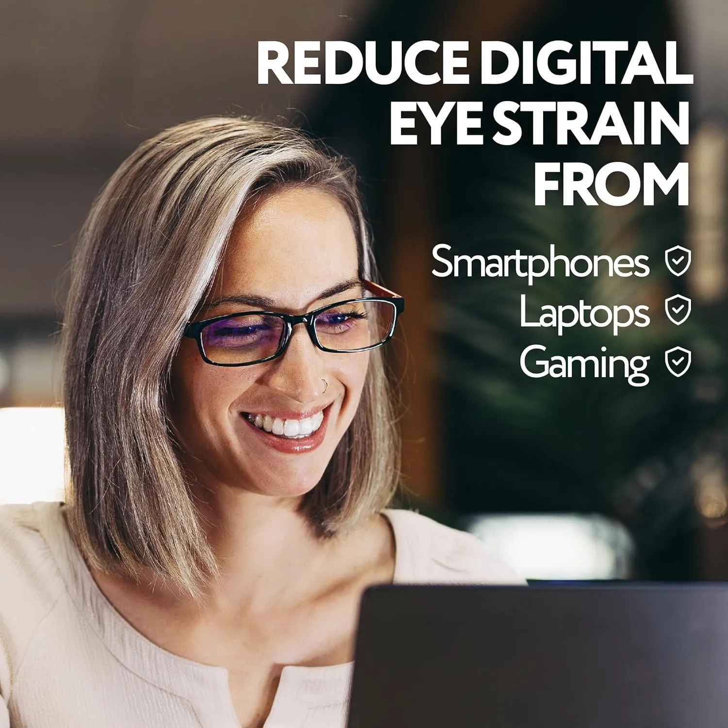 Prospek Blue Light Glasses for Woman and Men – Superior 99% Blue Light Blocking Computer Glasses, Anti-Glare Bluelight Reading Glasses, Regular, No Magnification