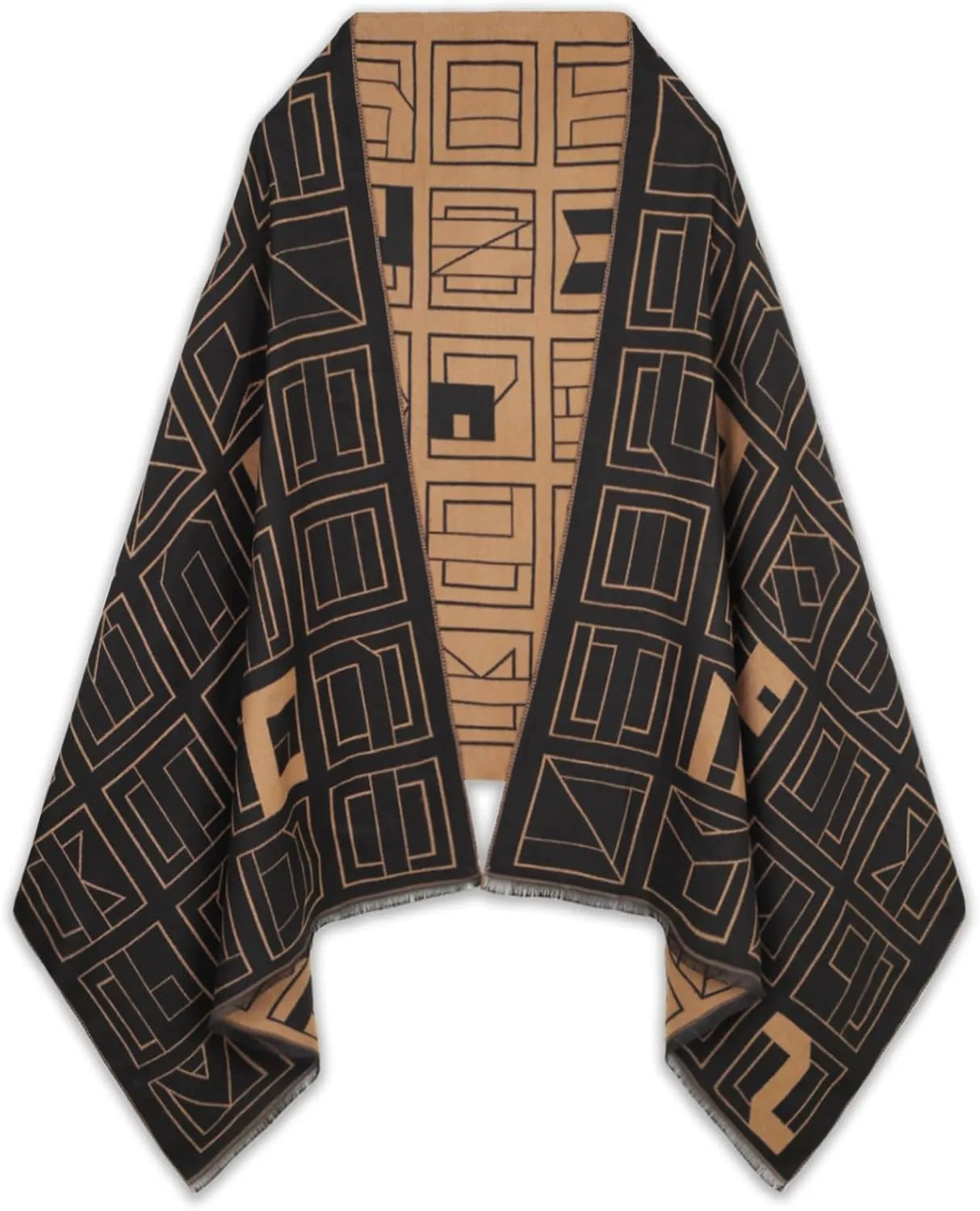 Relang Scarfs for Women Pashmina Silky Shawl Wrap for Evening Dressing Blanket Open Front Poncho Cape