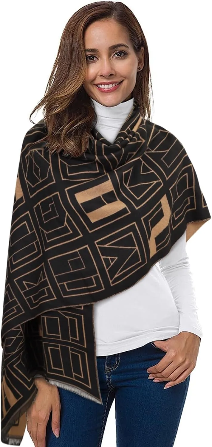 Relang Scarfs for Women Pashmina Silky Shawl Wrap for Evening Dressing Blanket Open Front Poncho Cape