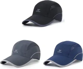Running Hat Mesh Sports Cap Lightweight Quick Drying Runner Cap for Men Women