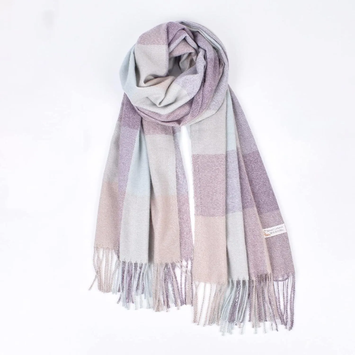 Scarf for Women Women'S Autumn And Winter Solid Color Shawl Scarf Thickening Warm Fringe Scarf Large Warm Soft Scarves
