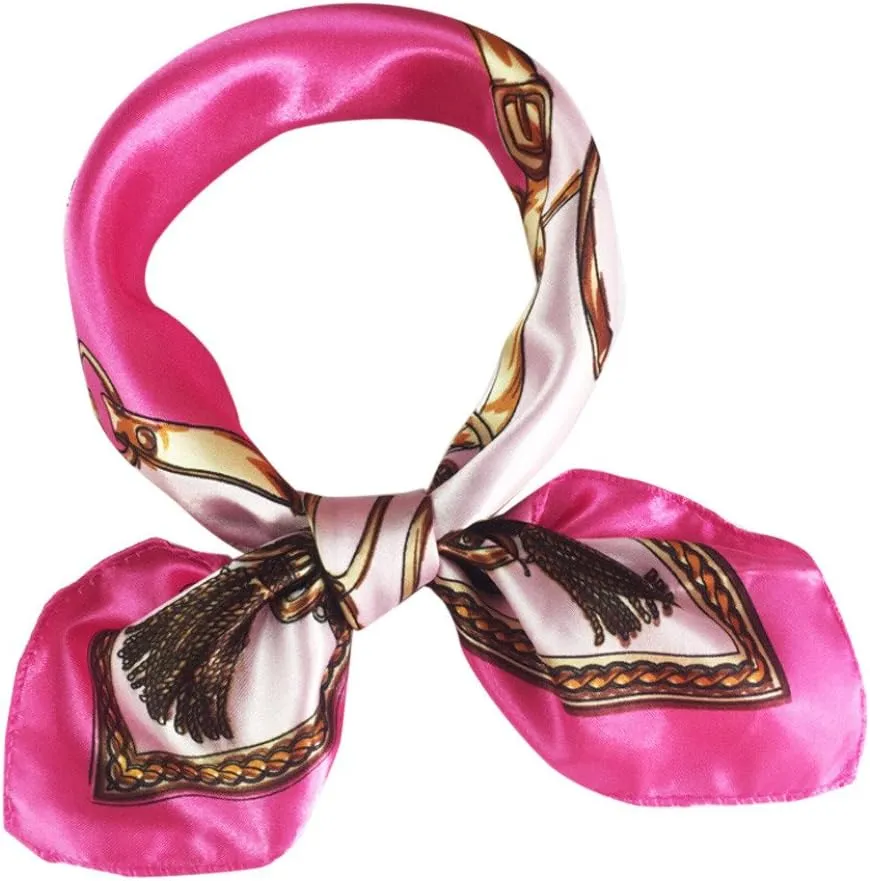 Silk Scarf Lightweight Neckerchief Women Men Small Square Digital Printed Scarves For Bag Hair Scarves Gift