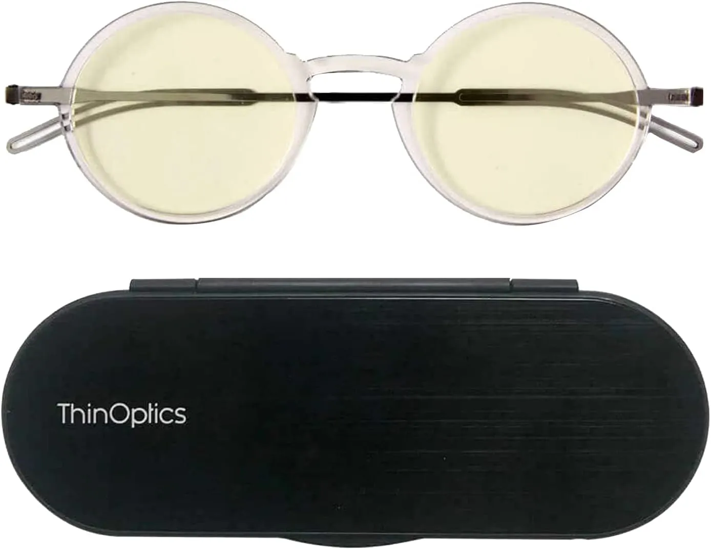 ThinOptics unisex-adult Manhattan Blue Light Blocker Reading Glasses   Milano Case